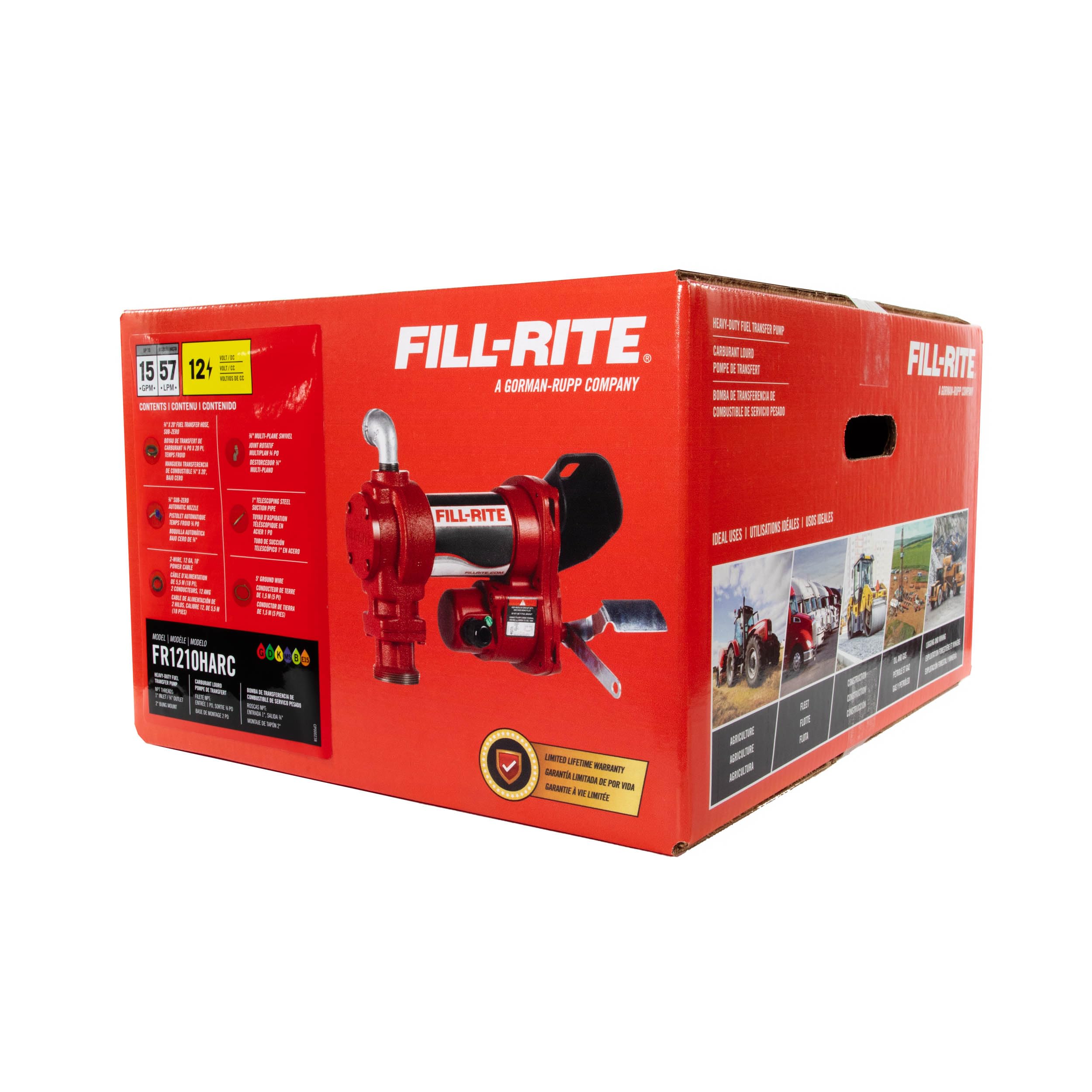 Fill-Rite 12V FR1210HARC Fuel Transfer Pump with Arctic, Cold Weather, Package | Gasoline, Diesel, Kerosene, Ethanol & Methanol Blends & Biodiesel