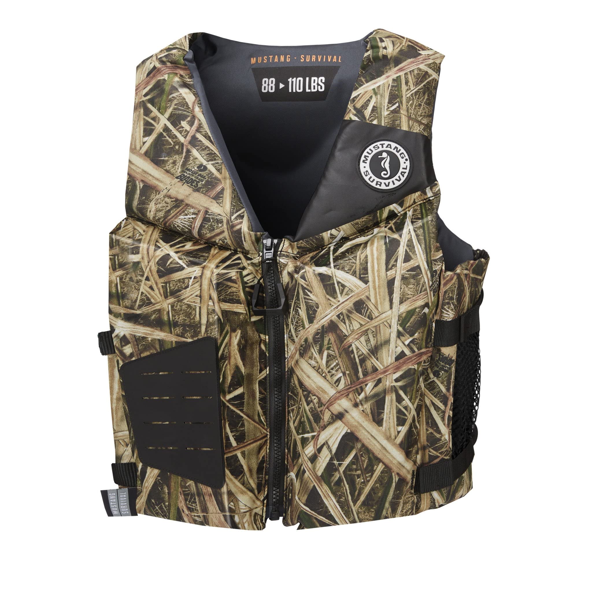 Rev Mustang Survival Young Adult Foam Vest - Mossy Oak Shadow Grass Blades, Young Adult (88 lbs - 110 lbs)