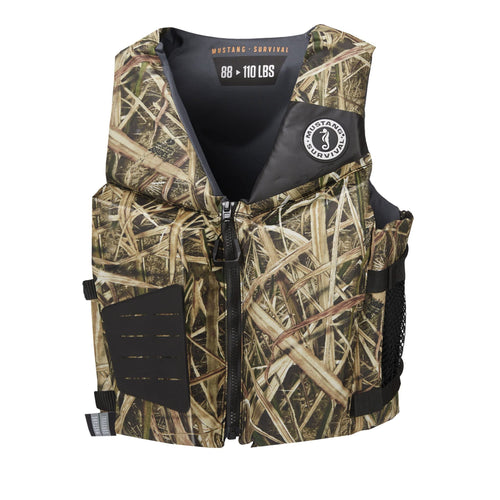 Rev Mustang Survival Young Adult Foam Vest - Mossy Oak Shadow Grass Blades, Young Adult (88 lbs - 110 lbs)