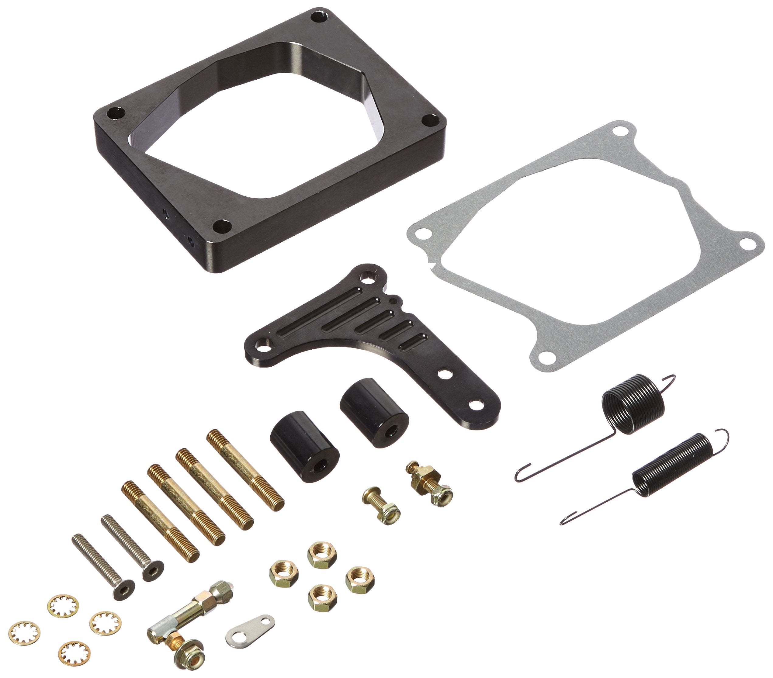 Black Finish Lokar XTCB-40EDK Bracket for Edelbrock Pro-Flo Fuel Injection