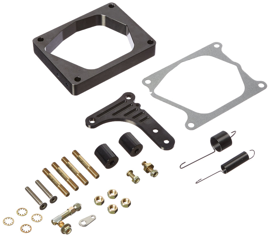 Black Finish Lokar XTCB-40EDK Bracket for Edelbrock Pro-Flo Fuel Injection