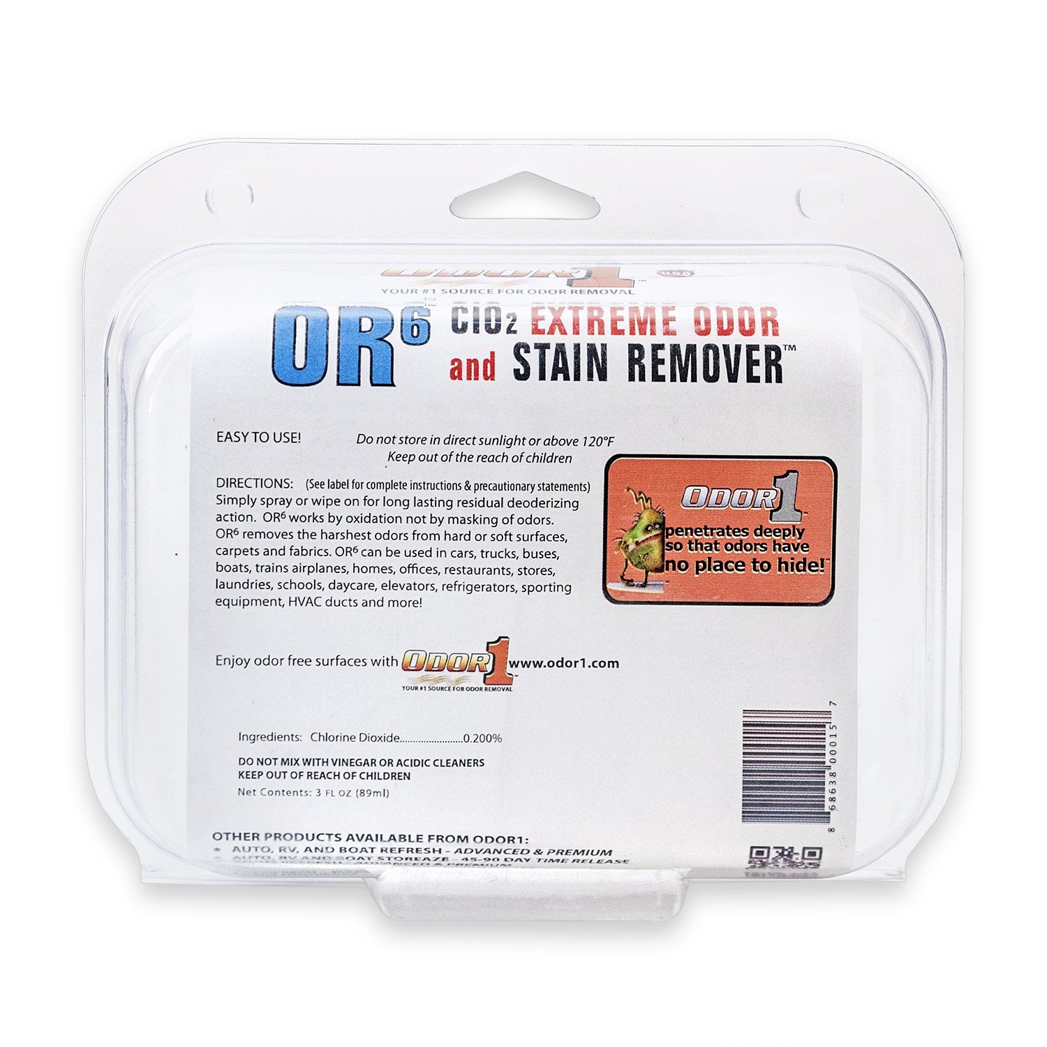 Max Strength Odor One 736623 OR-6 Odor and Stain Remover