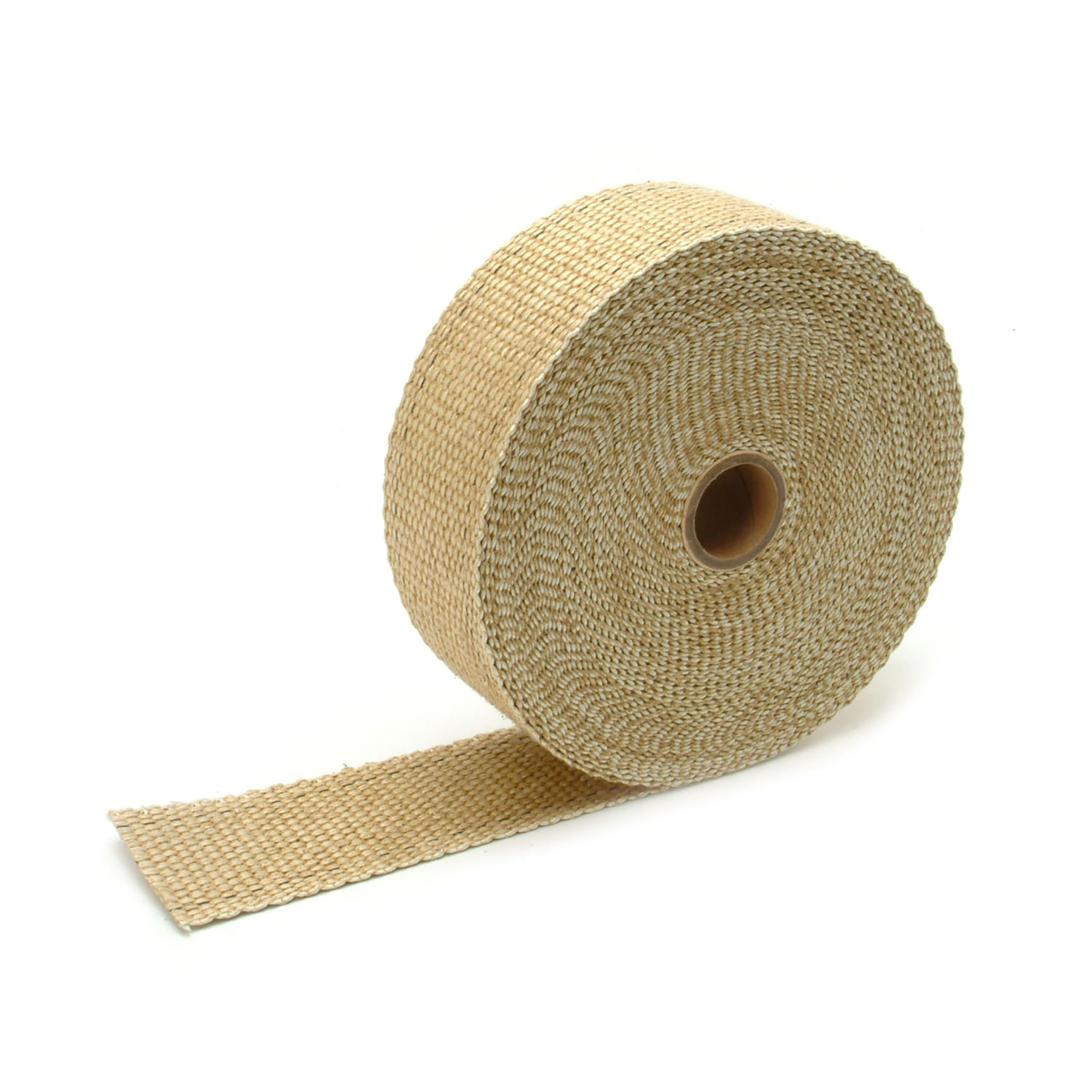 2" x 50' Design Engineering Tan Glass Fiber Exhaust Heat Wrap - Heat Wrap for Exhaust Pipes, Pliable Exhaust Wrap Tape, Withstands 1800°F Direct Heat & 2500°F Intermittent Heat
