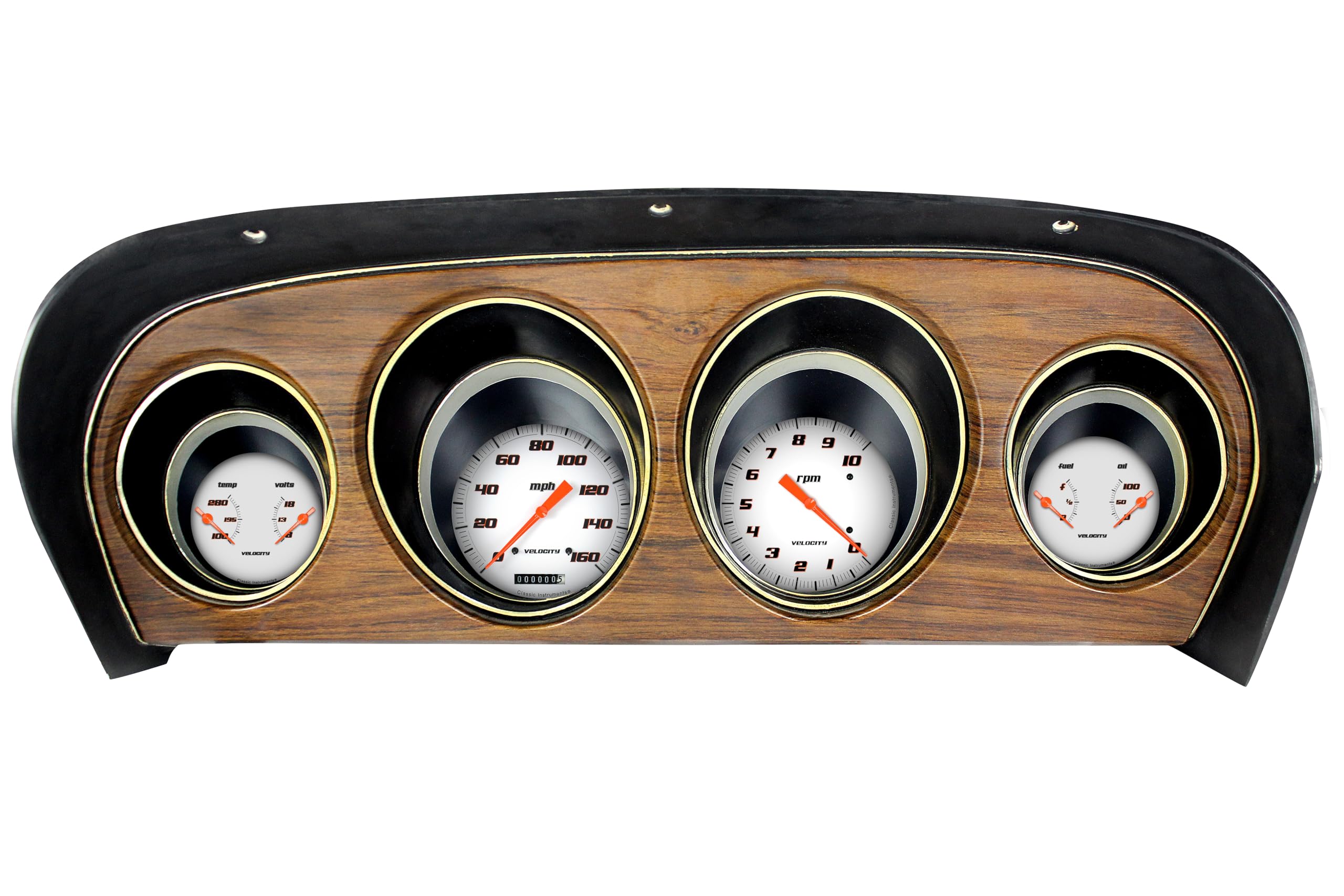 Velocity White Gauge Package Classic Instruments Fits 1969-1970 Mustang