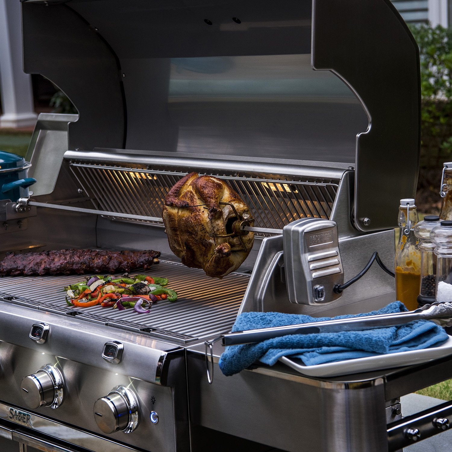 Elite Saber Grills 3-Burner R50SC1417 Grill, Stainless