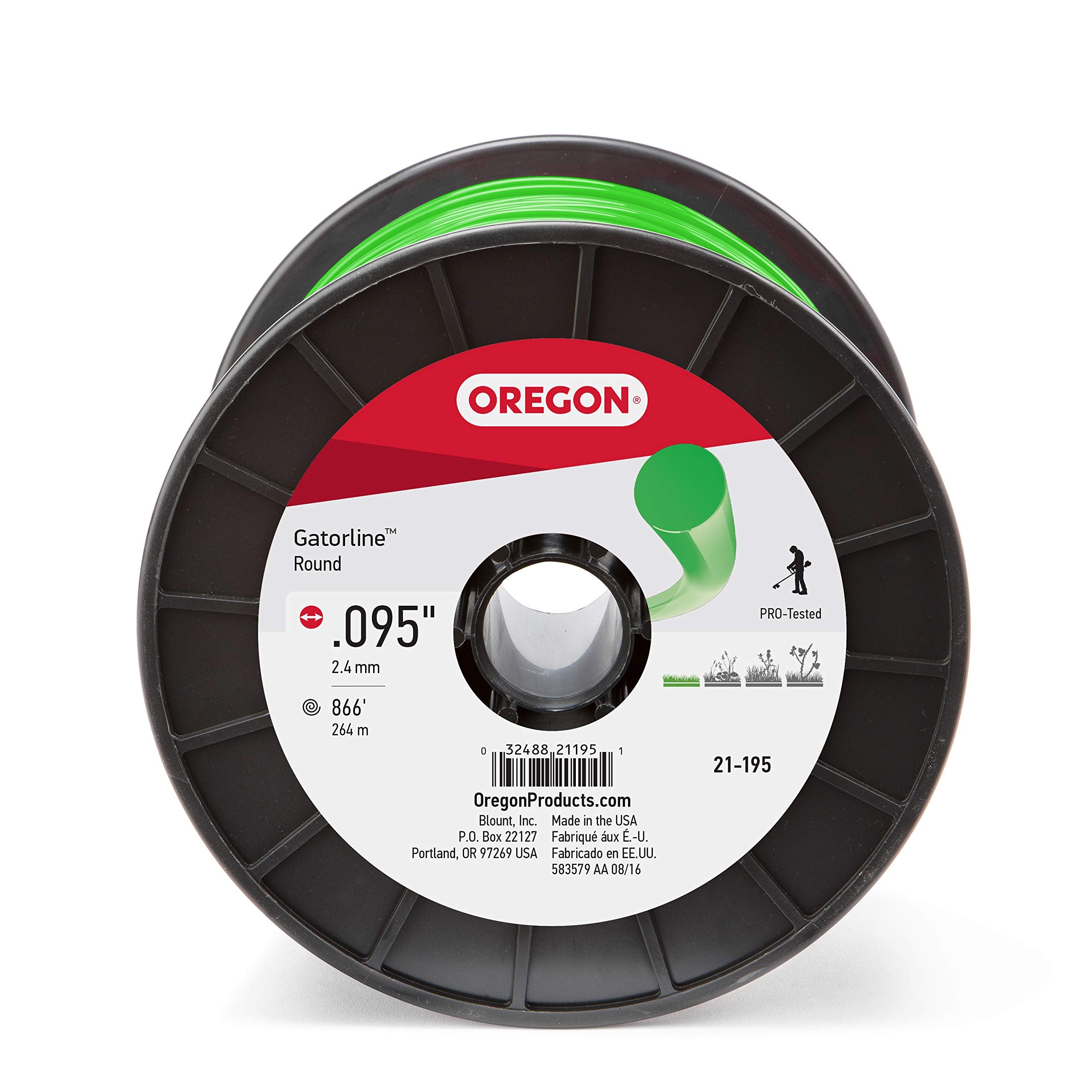Gatorline Oregon 21-195 Round Trimmer Line, .095-Inch by 867-Foot, 3 Pounds