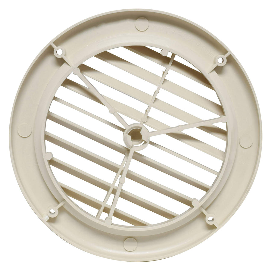 Heating and A/C Register Valterra A10-3362VP with 360° Rotation (No Damper) - 5-1/8" ID x 7" OD, Beige , White