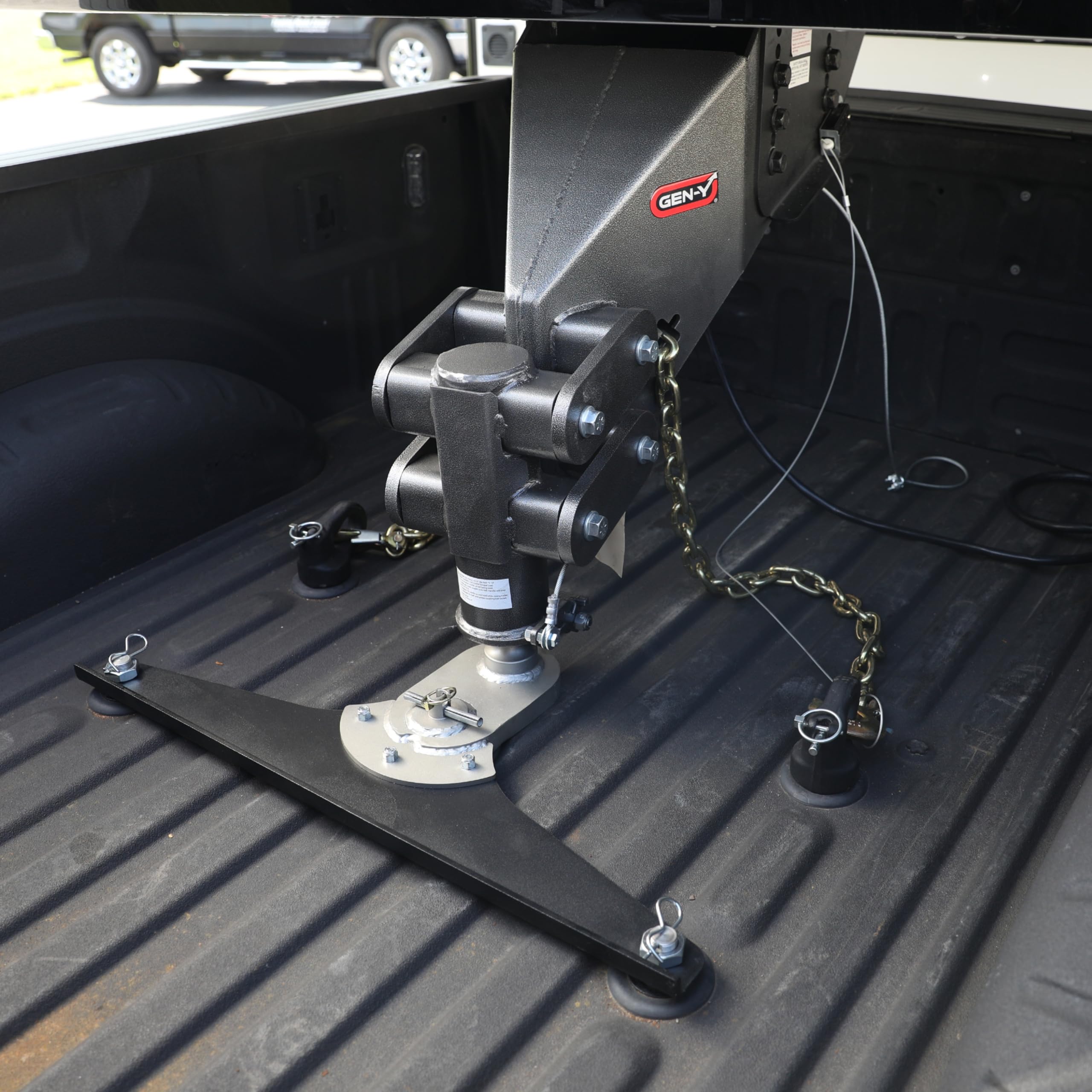 GoosePuck GEN-Y GH-21007 5" Offset Gooseneck Ball for OEM Puck Mount System fits GM Short Bed 2020 to Current - 25,000 LB Towing Capacity