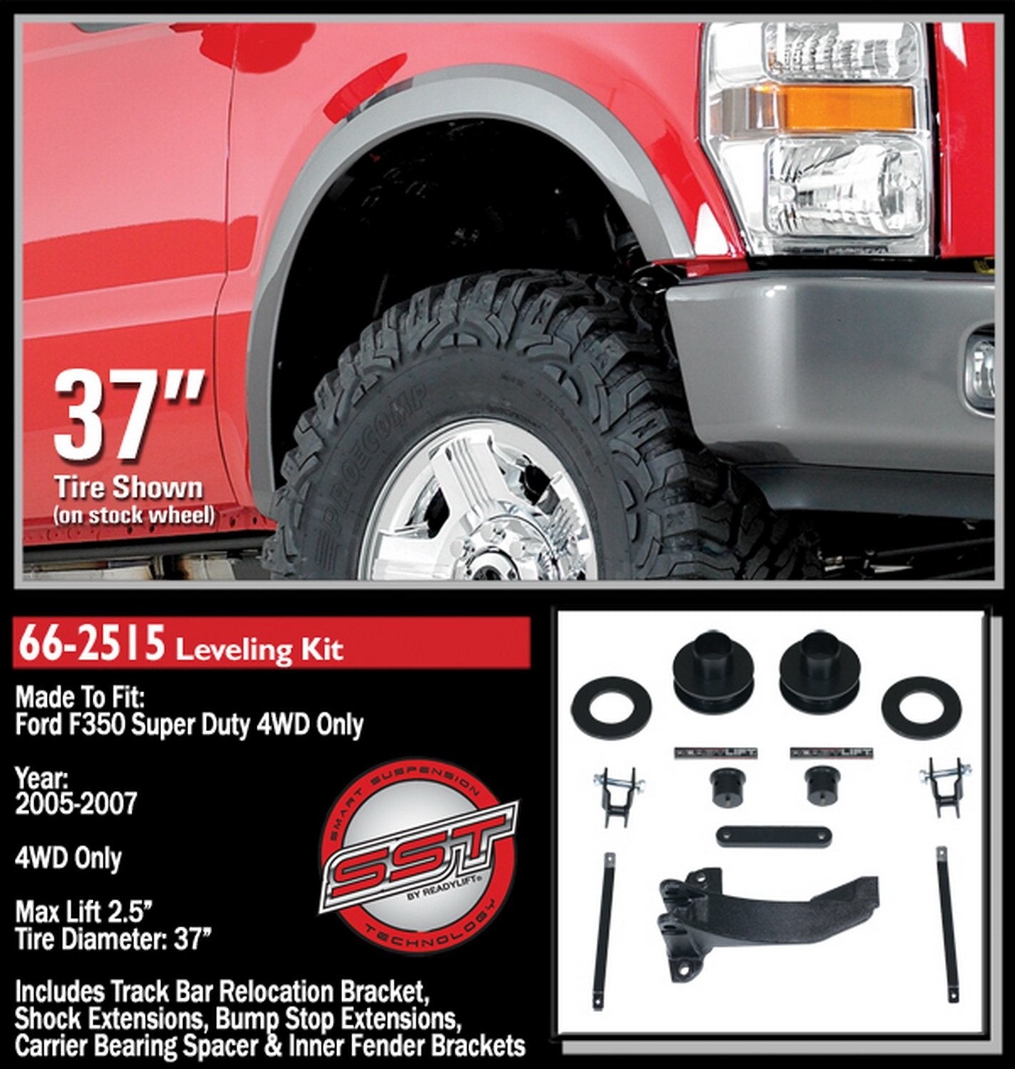 Leveling Kit ReadyLift with Track Bar Bracket for F350/F450 4WD 66-2515