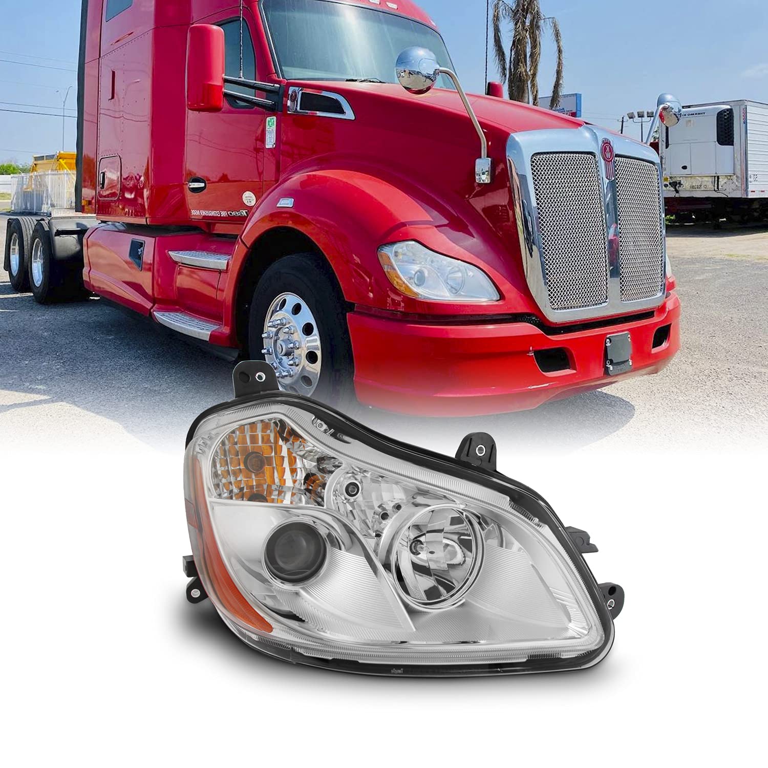 For 2013-2019 Kenworth T680 AKKON OE Projector Headlights Headlamp Replacement Assembly - Right Passenger