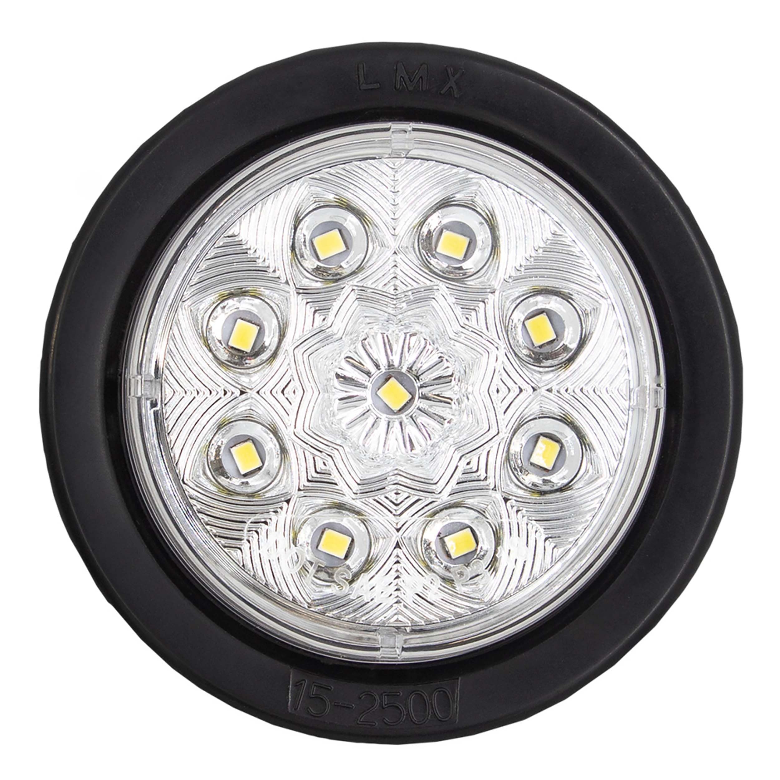 2.5 Inch Round Heise Marker/Clearance Light with Grommet - White, Round Marker/Clearance Light (HE-TR2503)