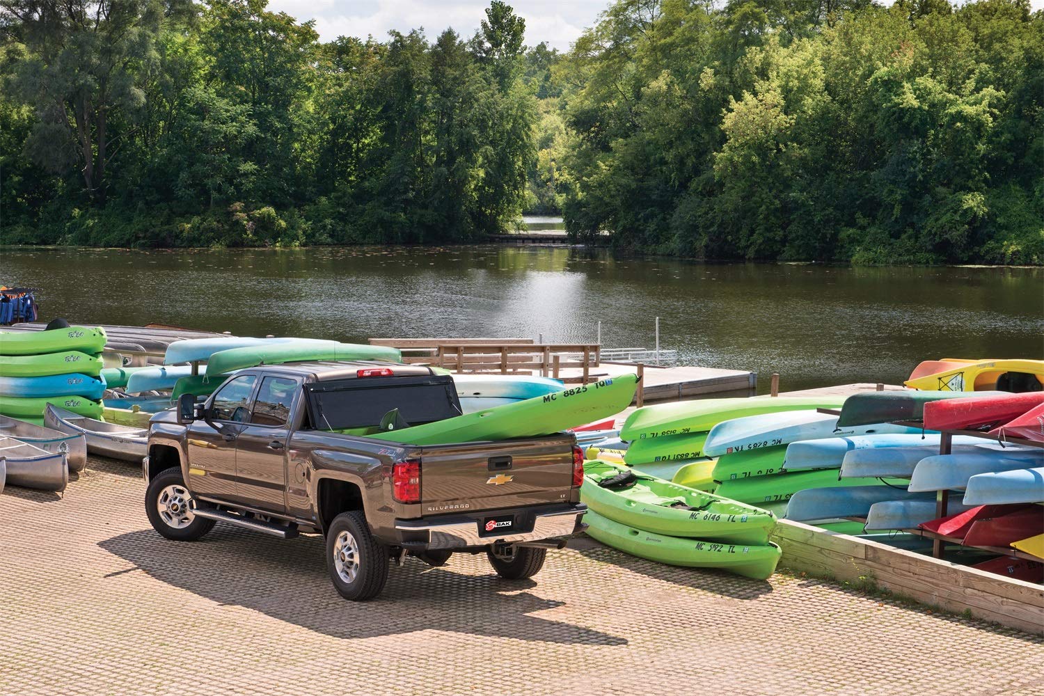 BAK BAKFlip FiberMax Hard Folding Truck Bed Tonneau Cover | 1126227RB | Fits 2019 - 2026 Dodge Ram 1500 With 5' 7" Ram Box Bed (66.75")