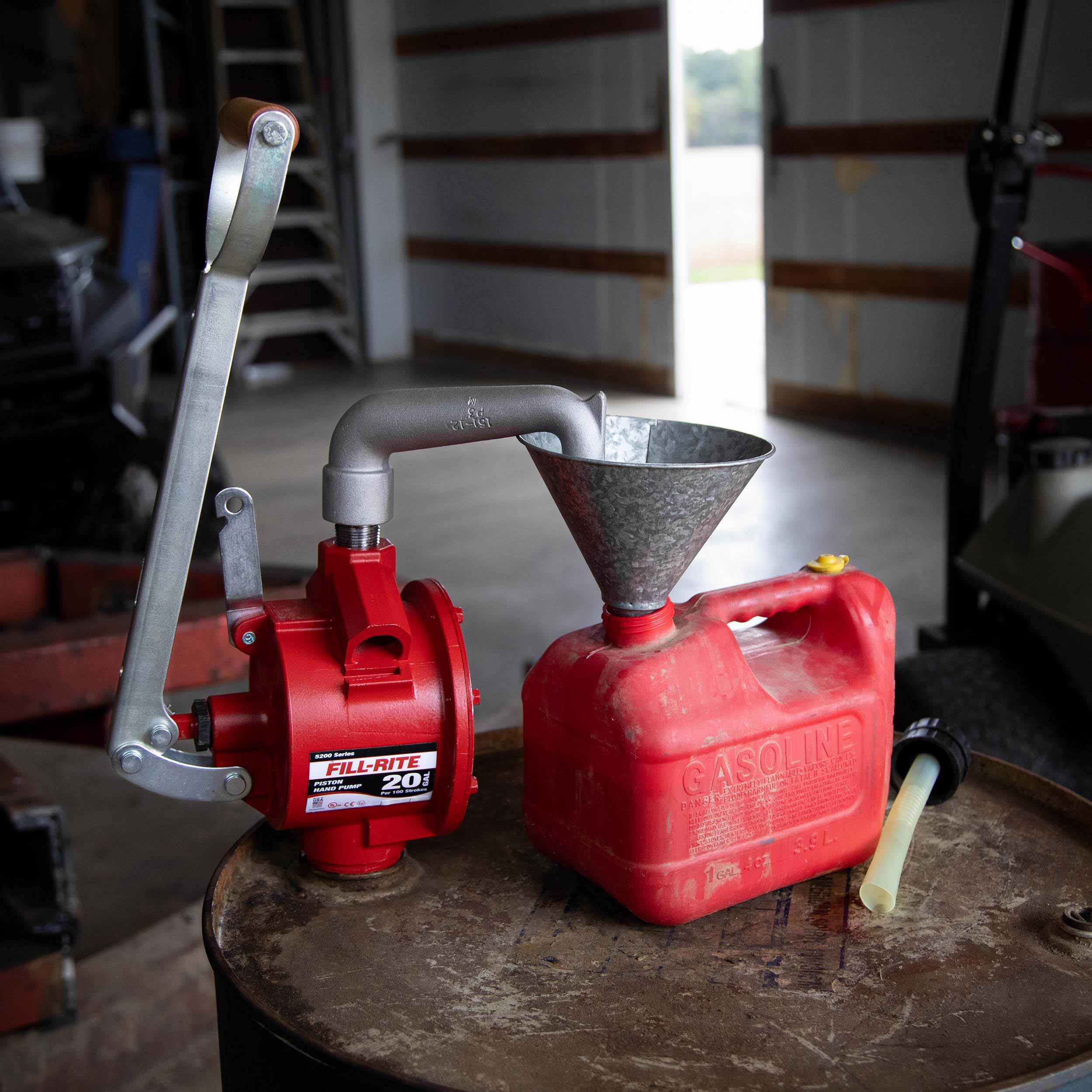 Fill-Rite Piston Hand Pump FR151 with Suction Tube and Pail Spout