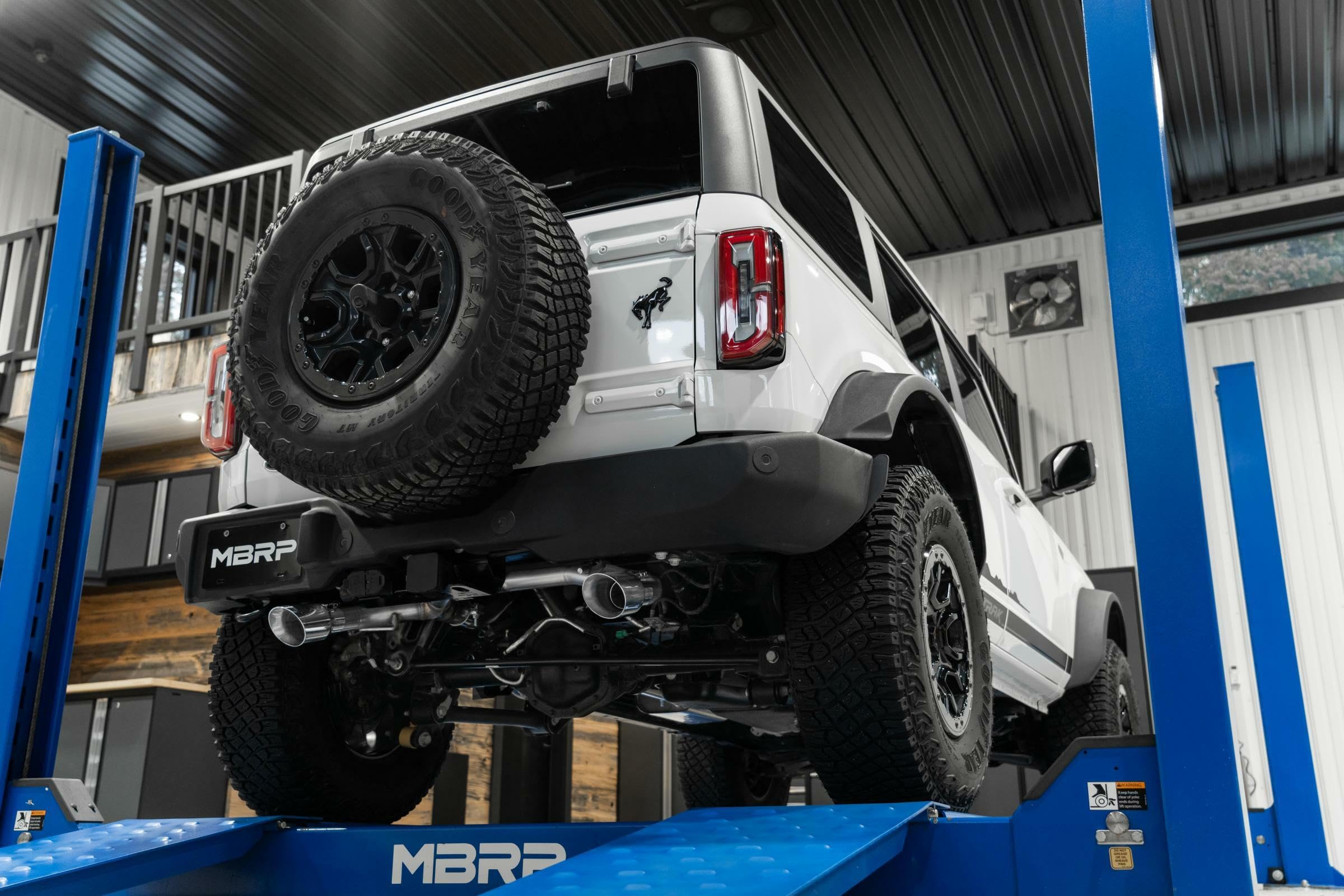 21-22 Ford Bronco MBRP 2.3/2.7L EcoBoost 2/4-Dr 3in Catback Dual Split Rear Exit BLK AL