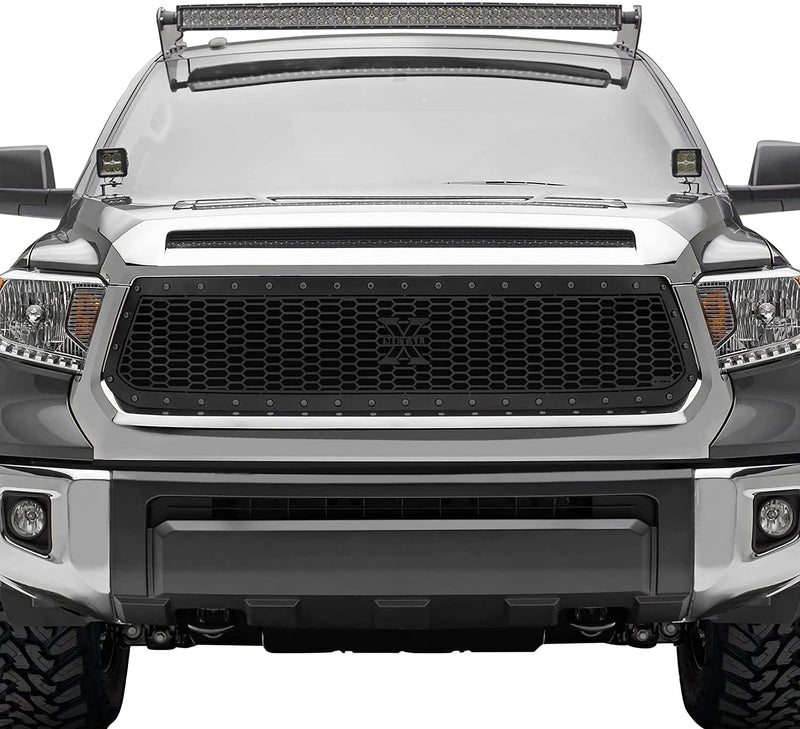 Stealth Laser X Grille, 2014-2017 Tundra, Black, 1 Pc, Replacement, Black Studs - PN #7719641-BR