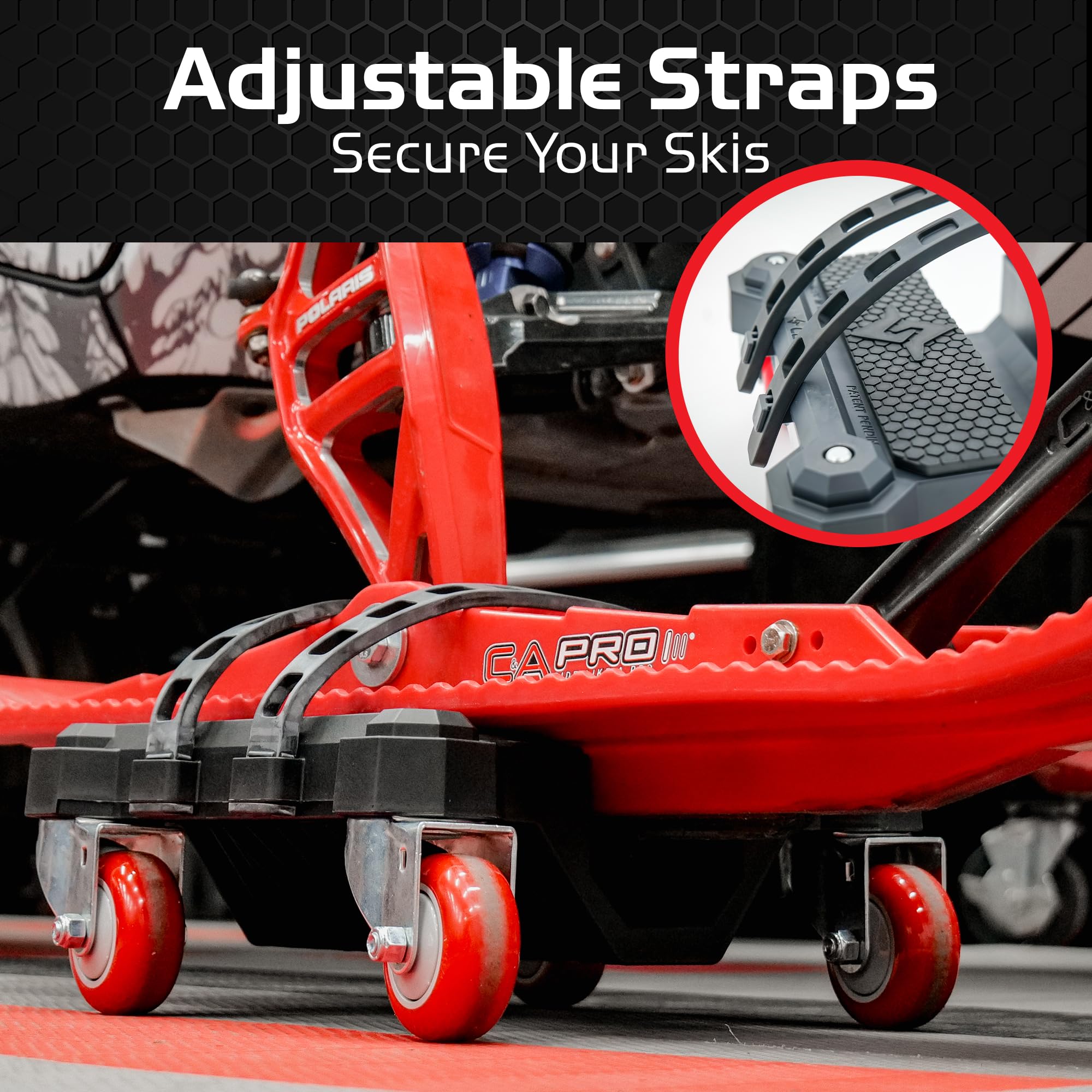 360 Caliber Rover Snowmobile Dolly, Heavy-Duty Casters Hold 1,000 LBS, 2-Pack
