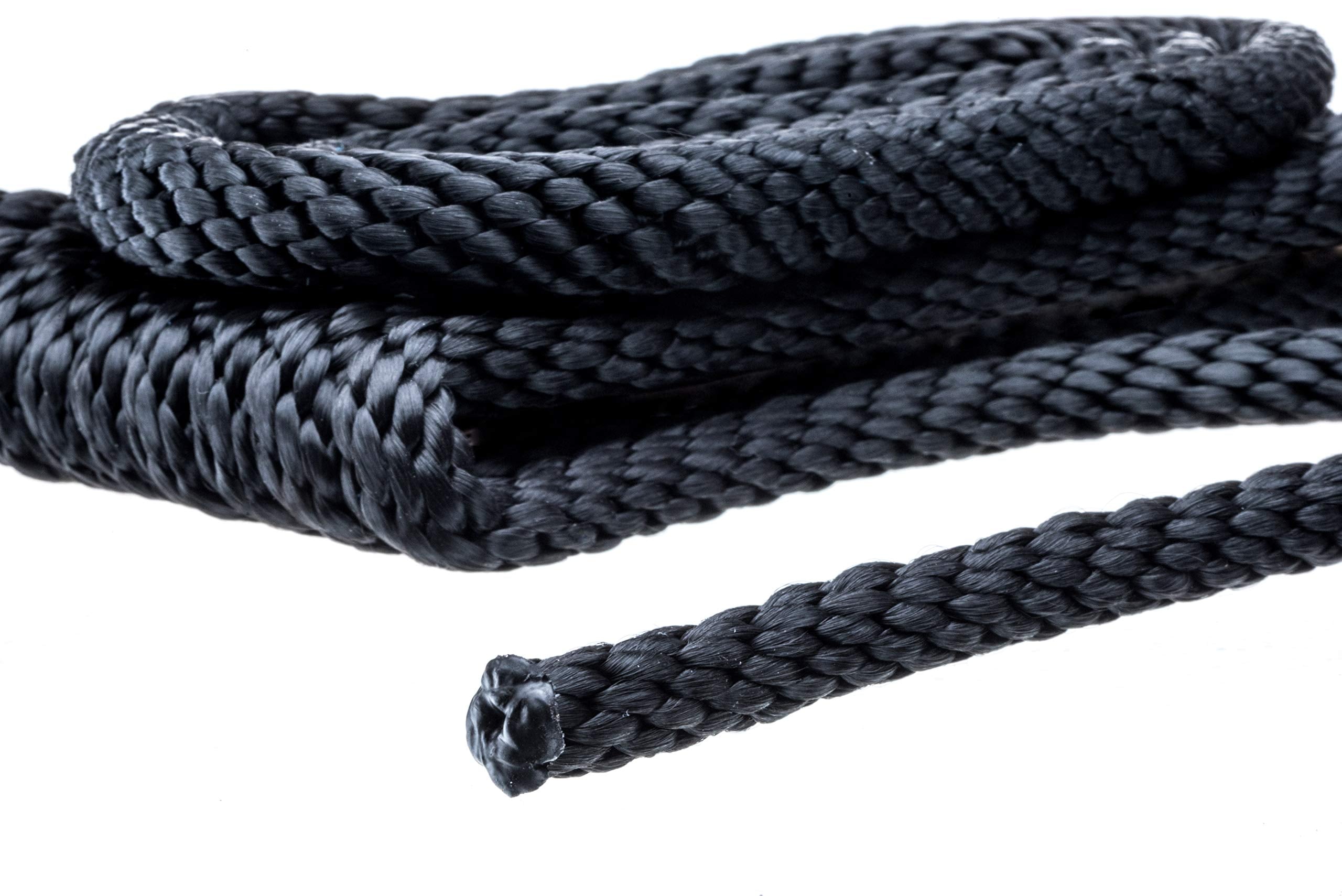 Attwood Solid Braided 11752-7 Multifilament Polypropylene (MFP) Dock Line, 3/8-Inch, 15 Feet Long, Bare Ends, Black