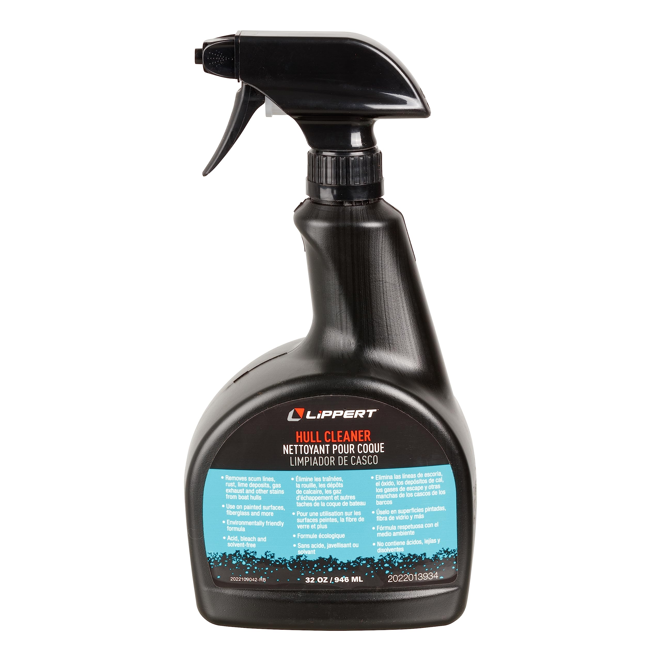 Boat Hull Cleaner Spray Lippert 32 oz. for Exterior Applications, Environmentally Friendly, Acid, Bleach, Solvent-Free, Made in The USA - 2022013934