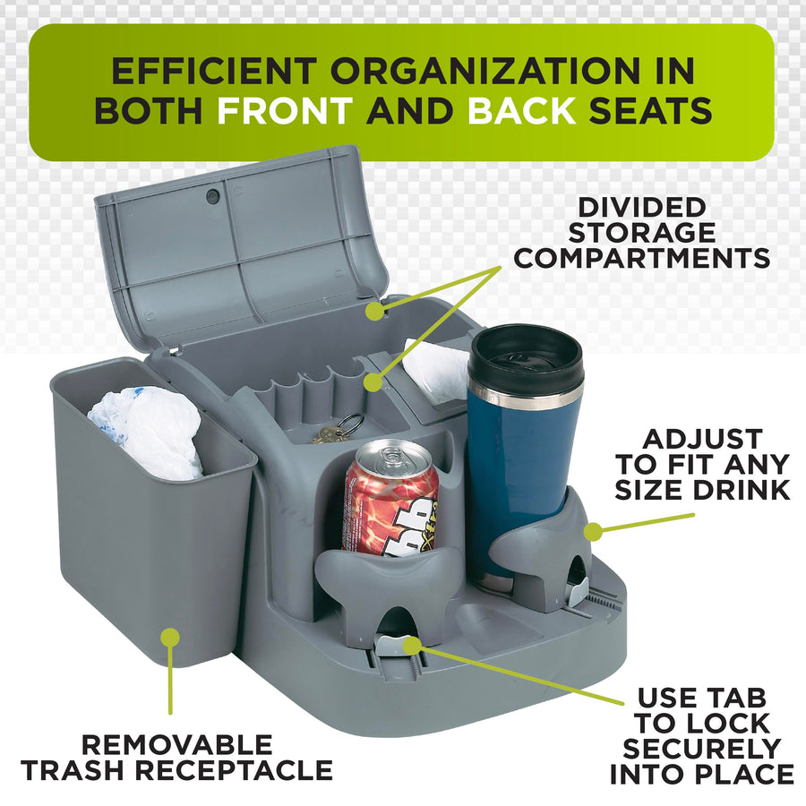 Bench or Rear Seat Deluxe Console Go Gear SSC-CHA/DLX, (Charcoal)