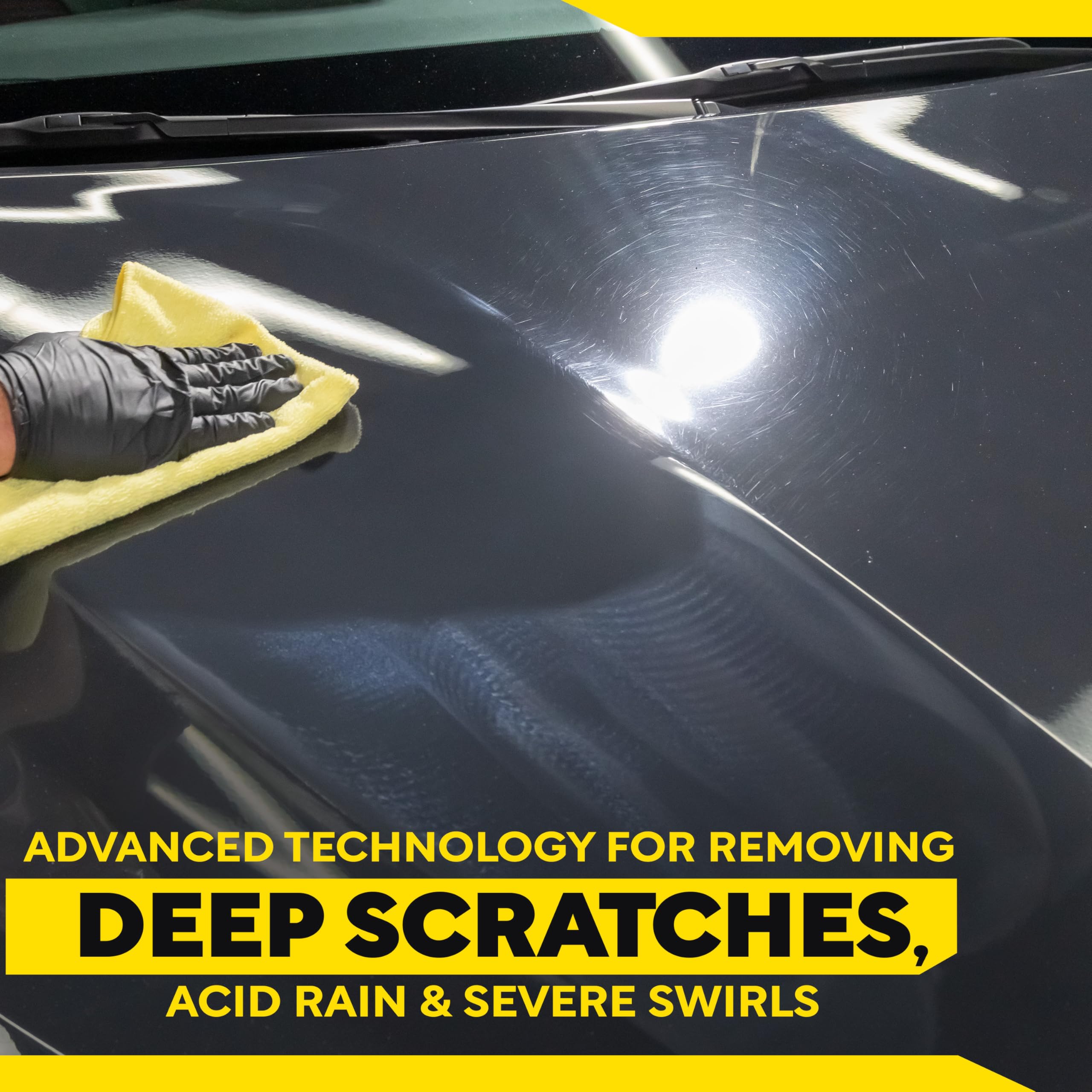 Mirror Glaze Meguiar's Pro Speed Compound, A Glaze Designed for The Exterior of Your Car, Removes Deep Scratches, Holograms, and Severe Swirls Using Advanced Technology, 1 Gallon Container
