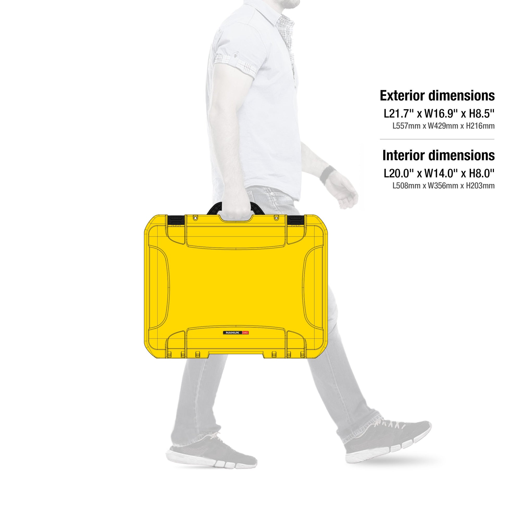 Waterproof Nanuk Hard Case 940 - Yellow