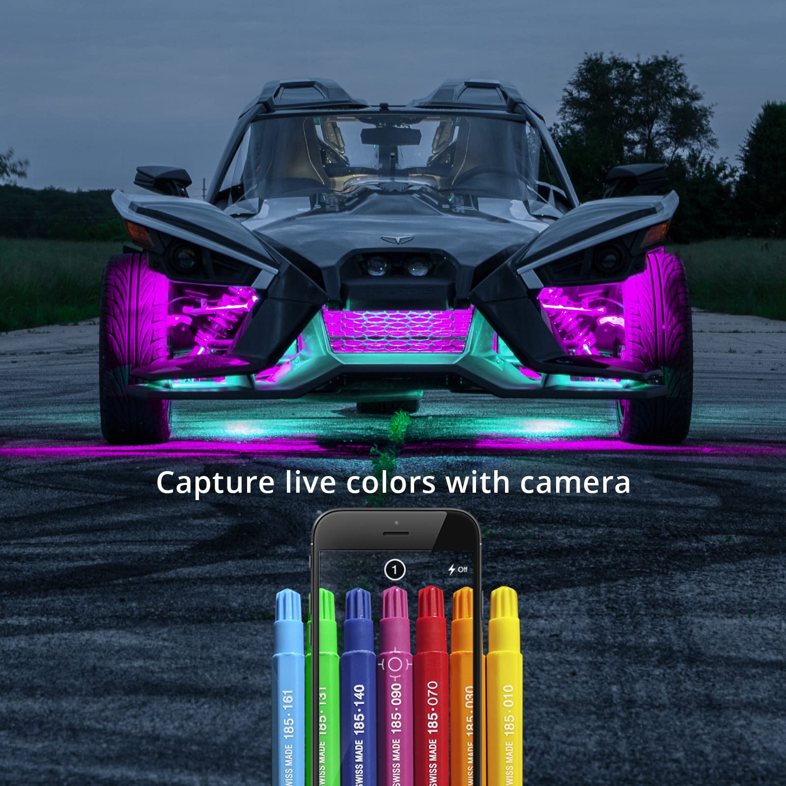 XKGLOW XK-Sling-ADV LED Underglow Light Kit for Slingshot Polaris | XKCHROME Smartphone App Controll
