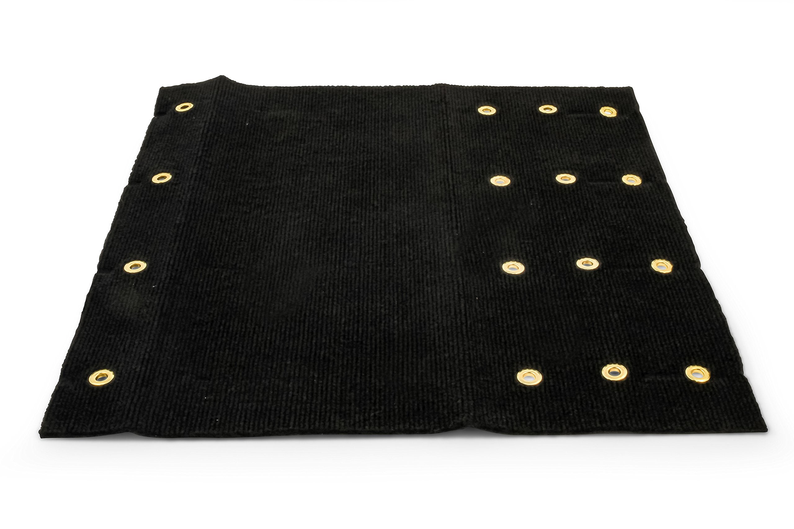 Premium Camco 42909 Wrap Around Black RV Step Rug (100% Polyester (22" x 23"))