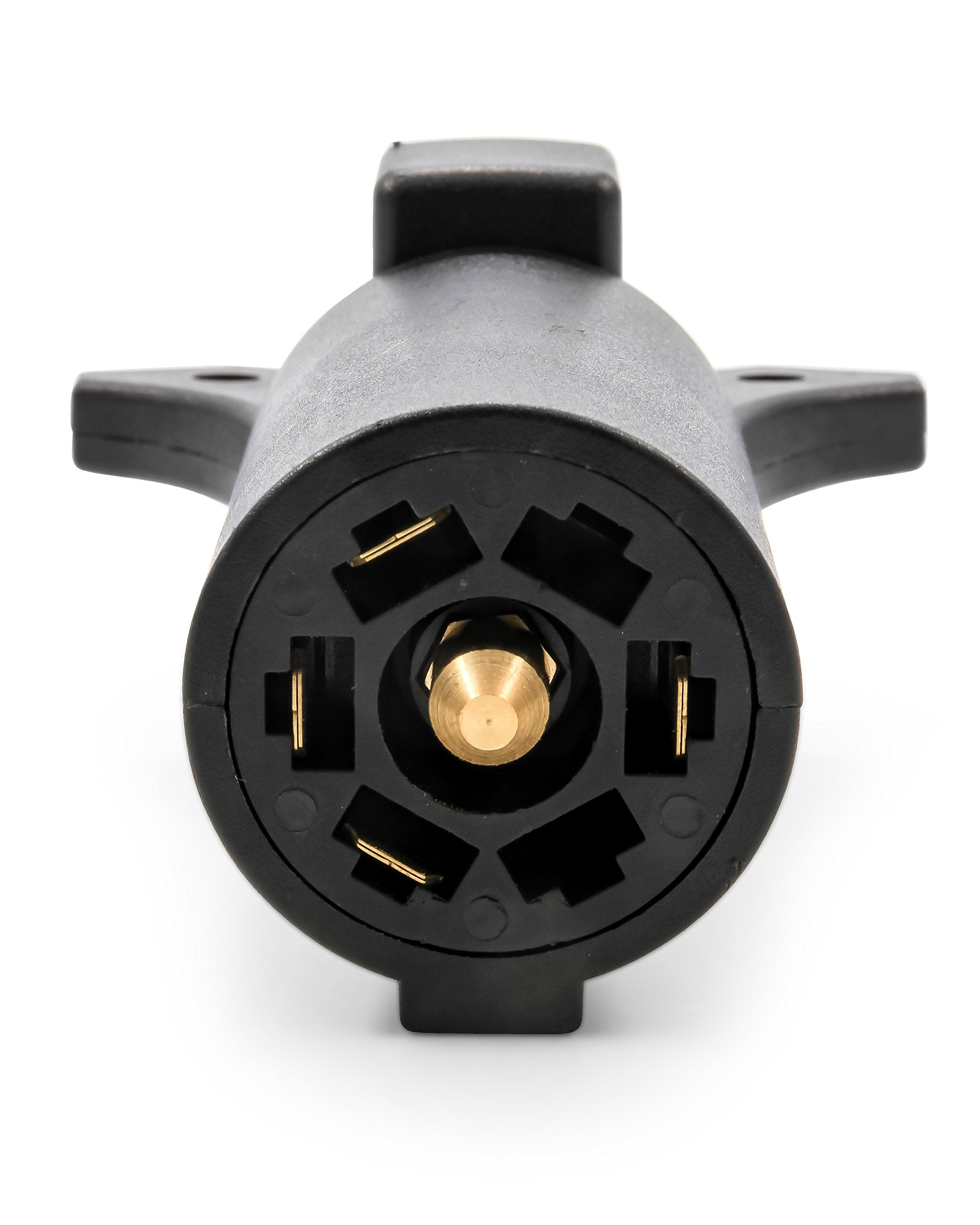 7-to-5 Way Connector Camco | Designed to Connect 5-Way Trailer Plug to 7-Way Receptacle | Features Corrosion-Resistant Housing (50021)