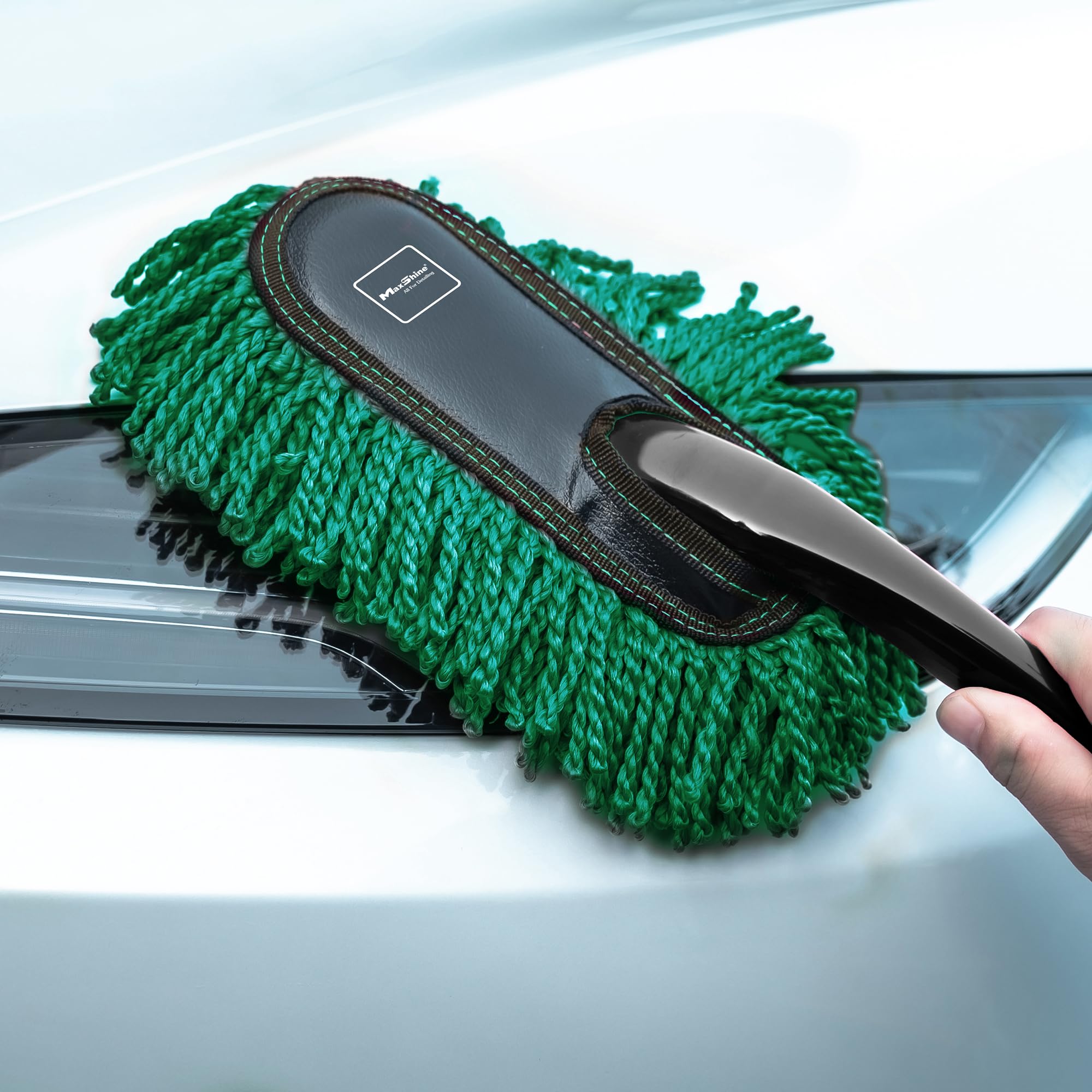 Maxshine Mini Microfiber Universal Car Duster – Interior Dusting Tool for Trucks & SUVs, Cars – Safe on All Surfaces – Gently Removes Dust, Dirt & Debris – Reusable Auto Detailing Brush