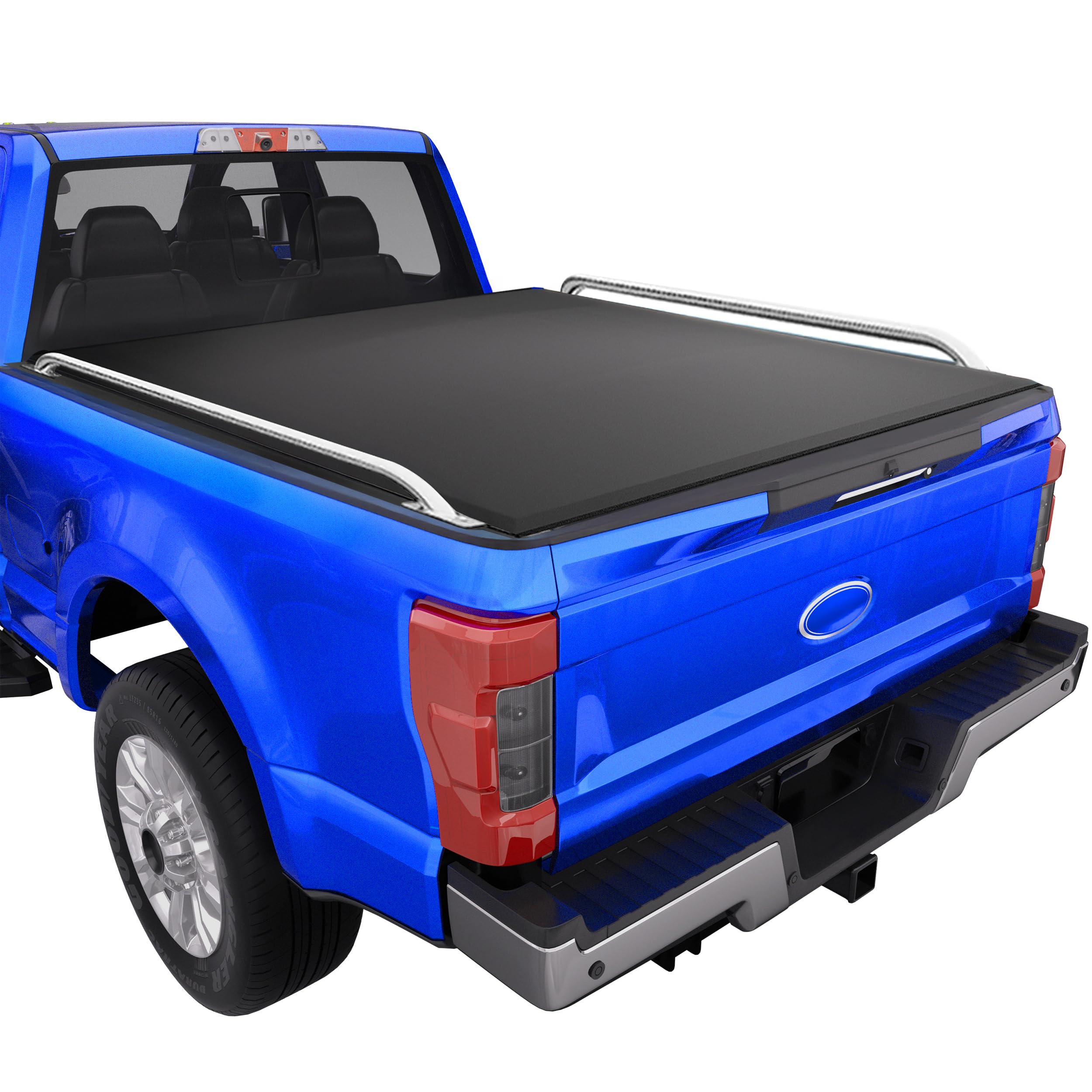 Tyger Auto T2 Soft Roll-up Low Profile Truck Bed Tonneau Cover Compatible with 2017-2026 Ford F-250 F-350 Super Duty | 6.75' (82") Bed | TG-BC2F6127