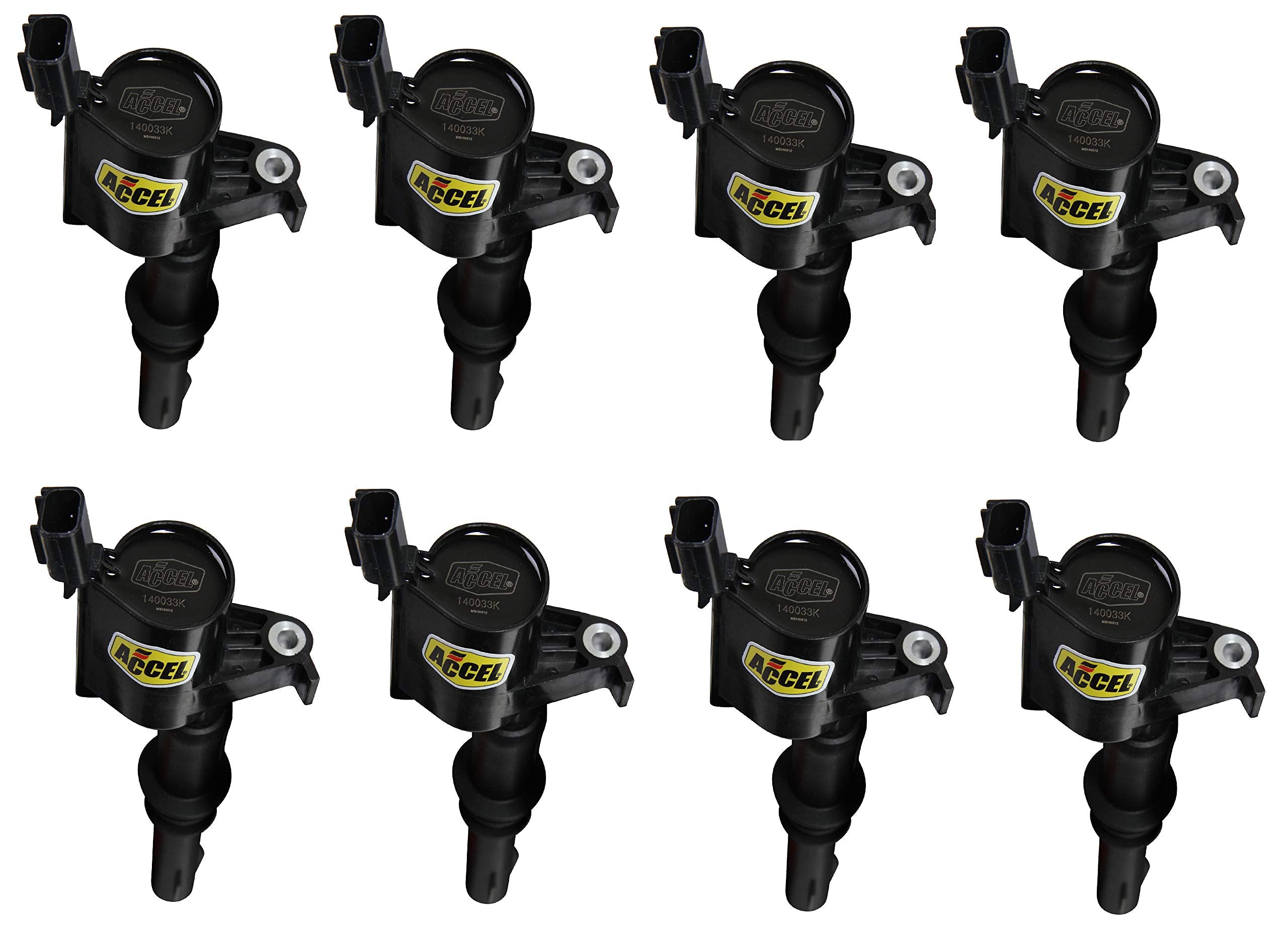 SuperCoil ACCEL 140033K-8 Ignition Coil - Black - 8-Pack