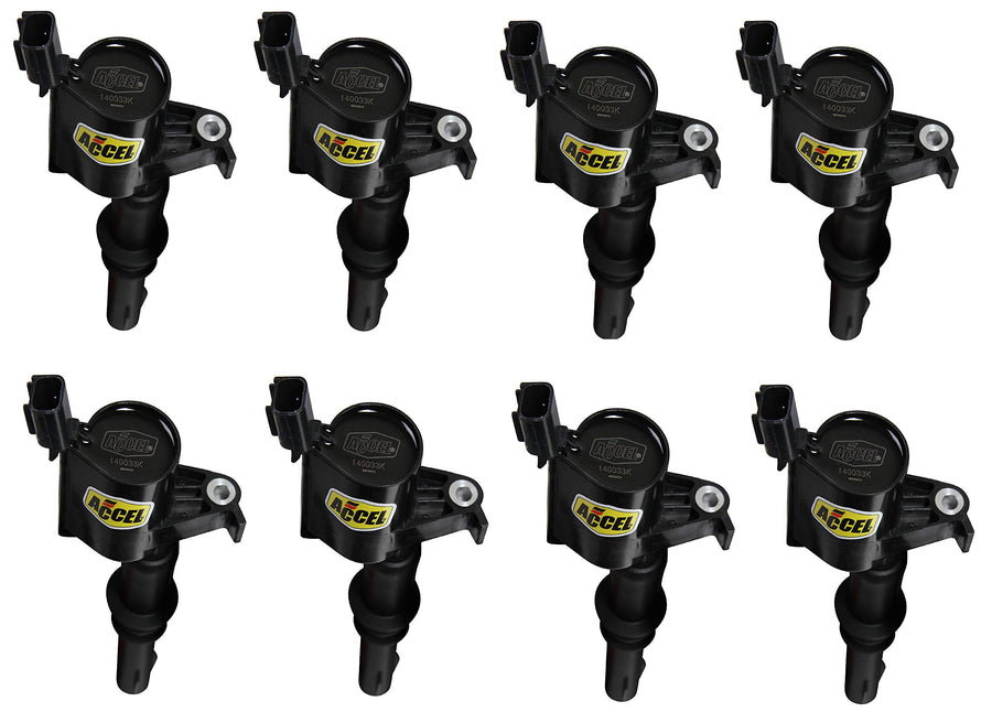 SuperCoil ACCEL 140033K-8 Ignition Coil - Black - 8-Pack