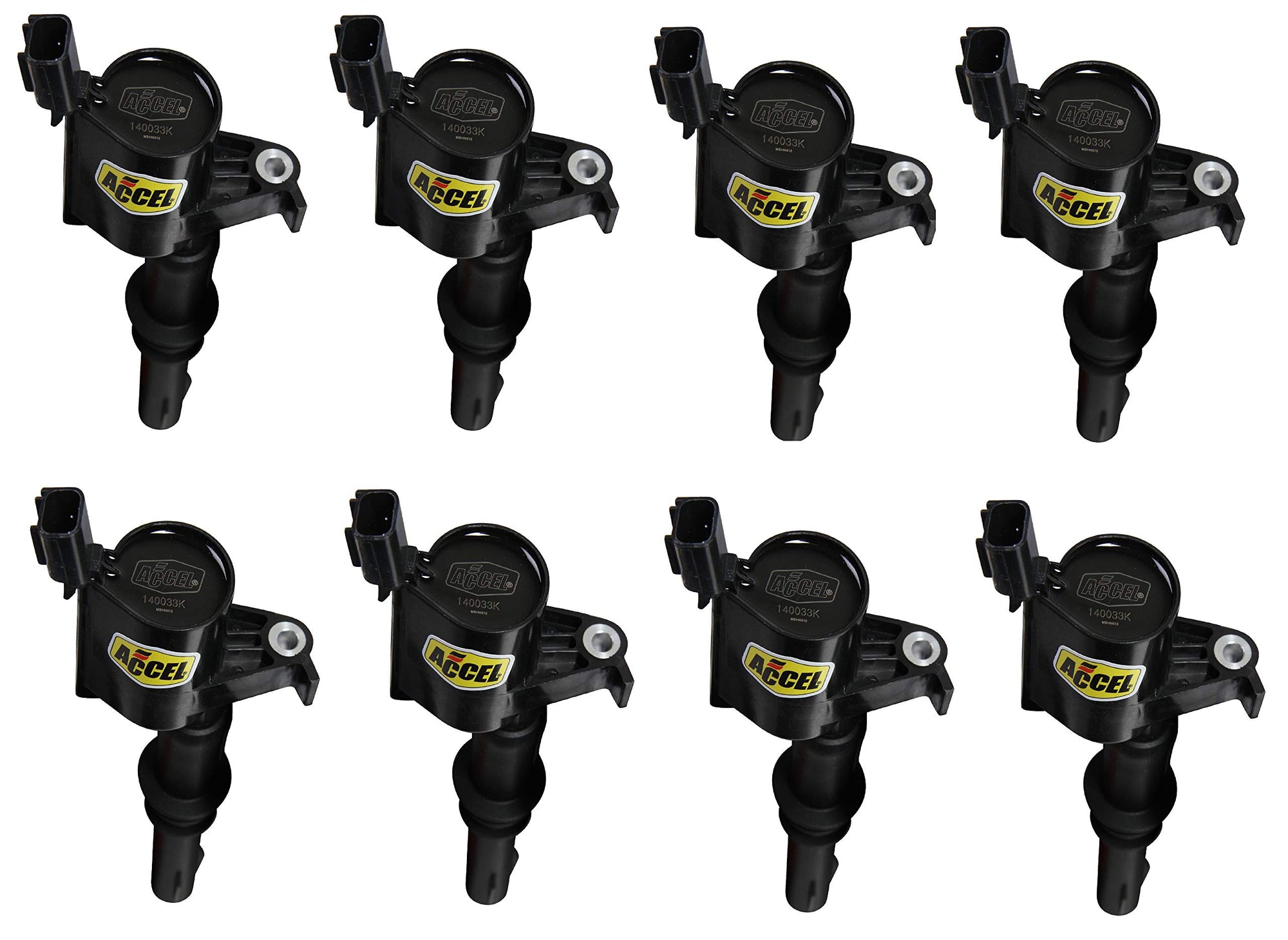 SuperCoil ACCEL 140033K-8 Ignition Coil - Black - 8-Pack