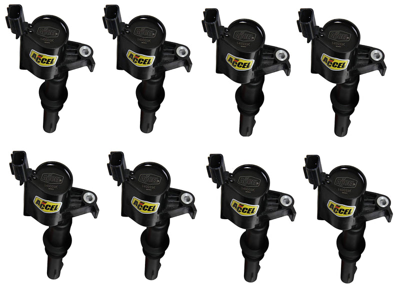 SuperCoil ACCEL 140033K-8 Ignition Coil - Black - 8-Pack