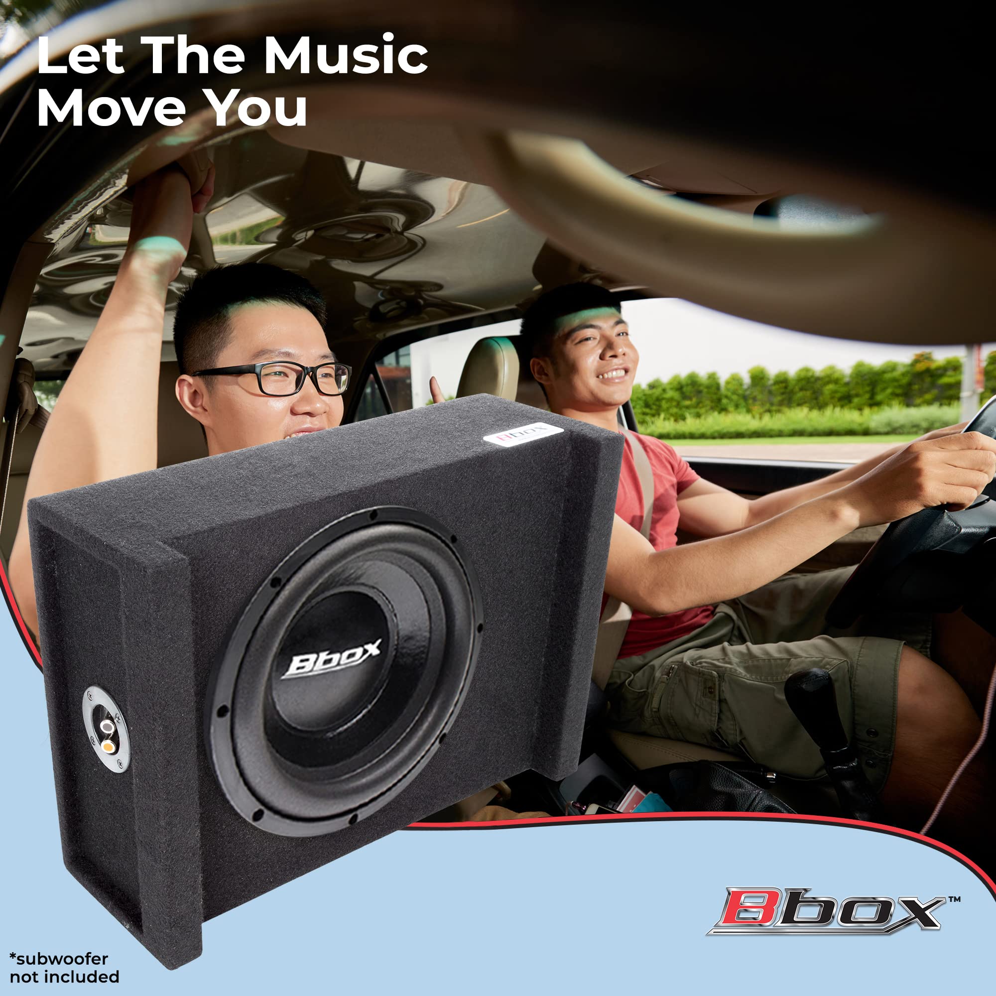 Atrend 12AME Bbox 12-Inch Single Sealed Shallow Mount Downfire Enclosure, black (12AME*)