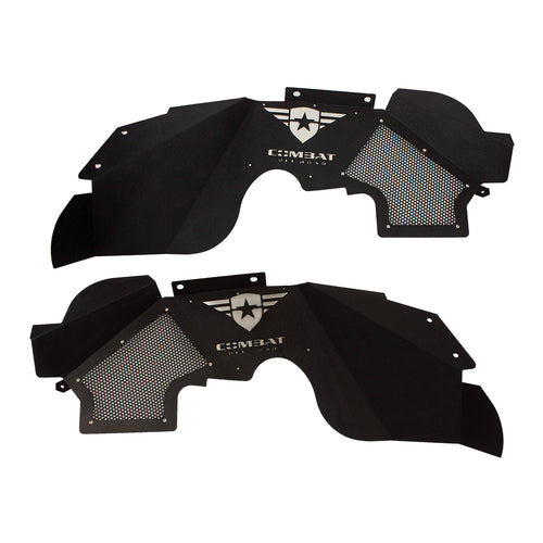 Battle Ready Combat Off Road Aluminum Inner Fender Kit - Front Pair - compatible with Jeep Wrangler JK/JKU