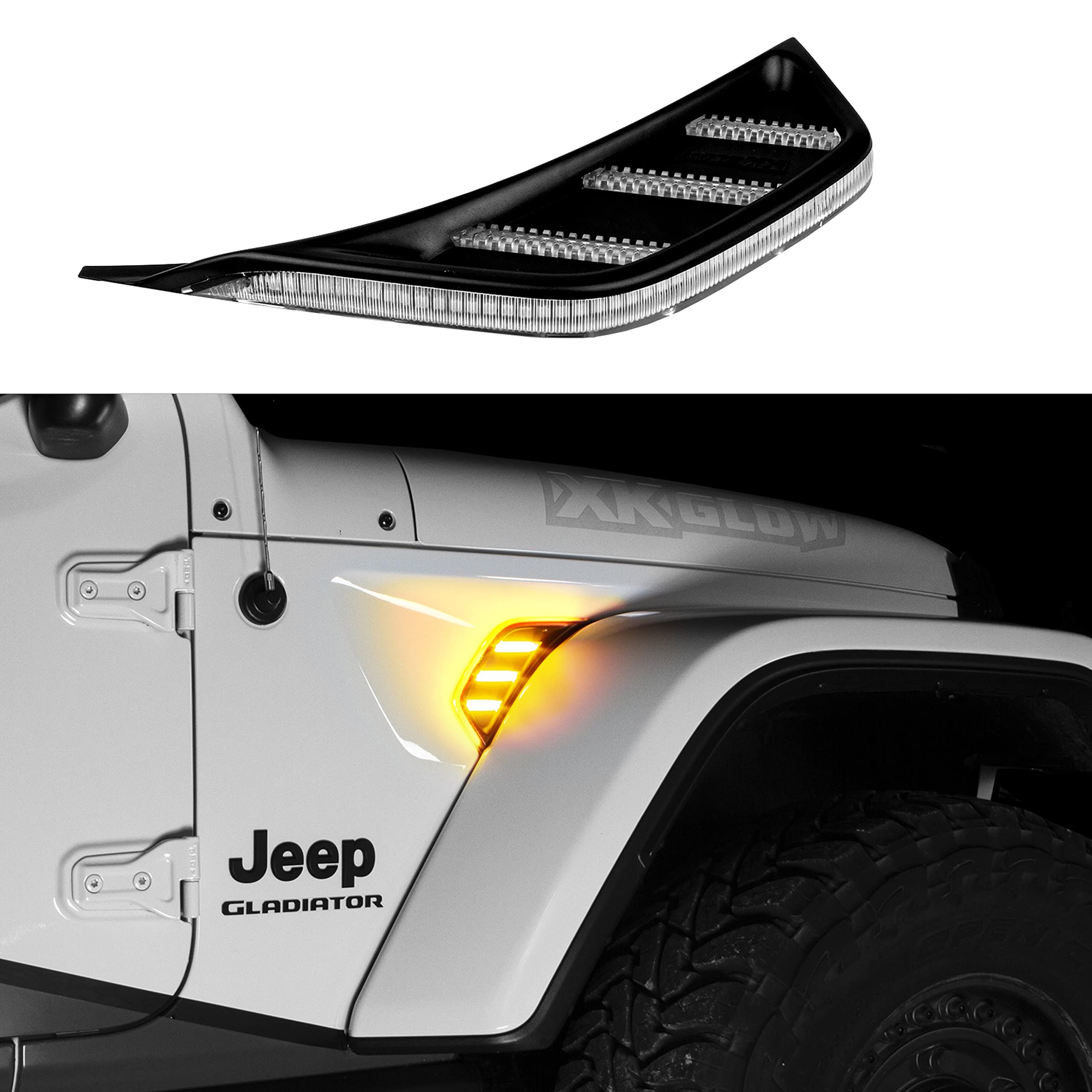 Fender Amber Turn Signal & Running Light For JEEP JL&JT