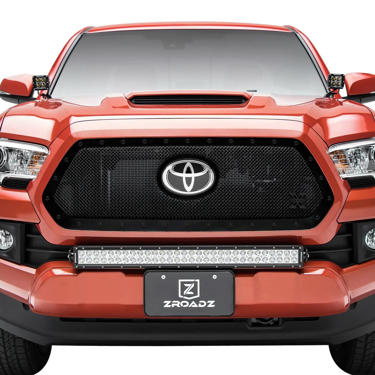 Stealth X-Metal Grille, 2018-2022 Tacoma, Black, 1 Pc, Insert, Black Studs, Does Not Fit Vehicles with Camera - PN #6719511-BR