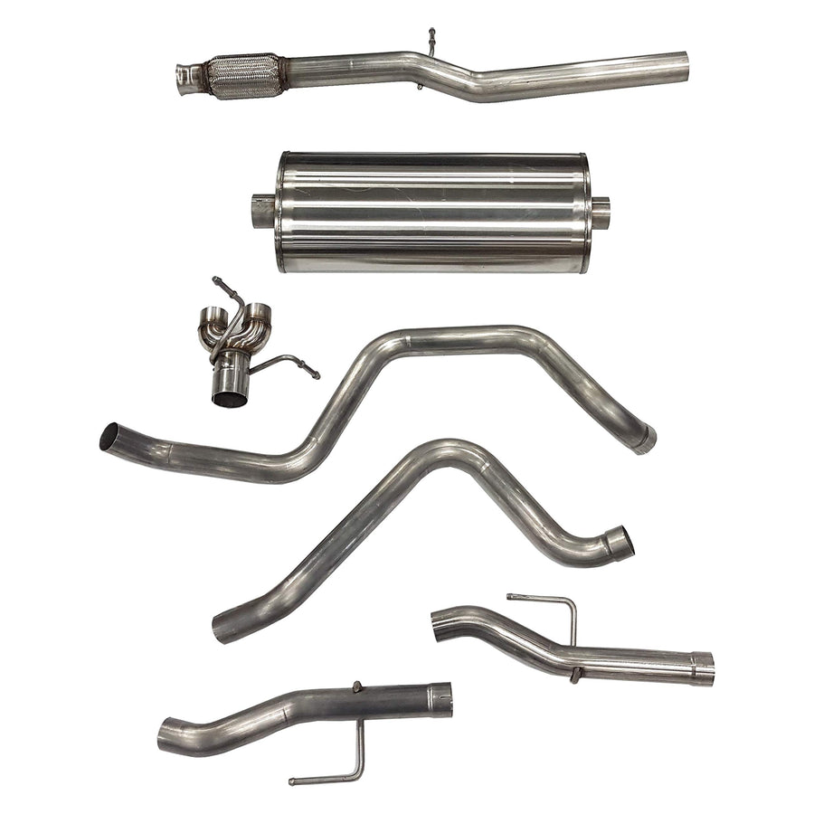 2019+ Chevrolet Silverado CORSA EXHST, 6.2L V8, 3.0" Dual Rear Exit Cat back Exhaust System