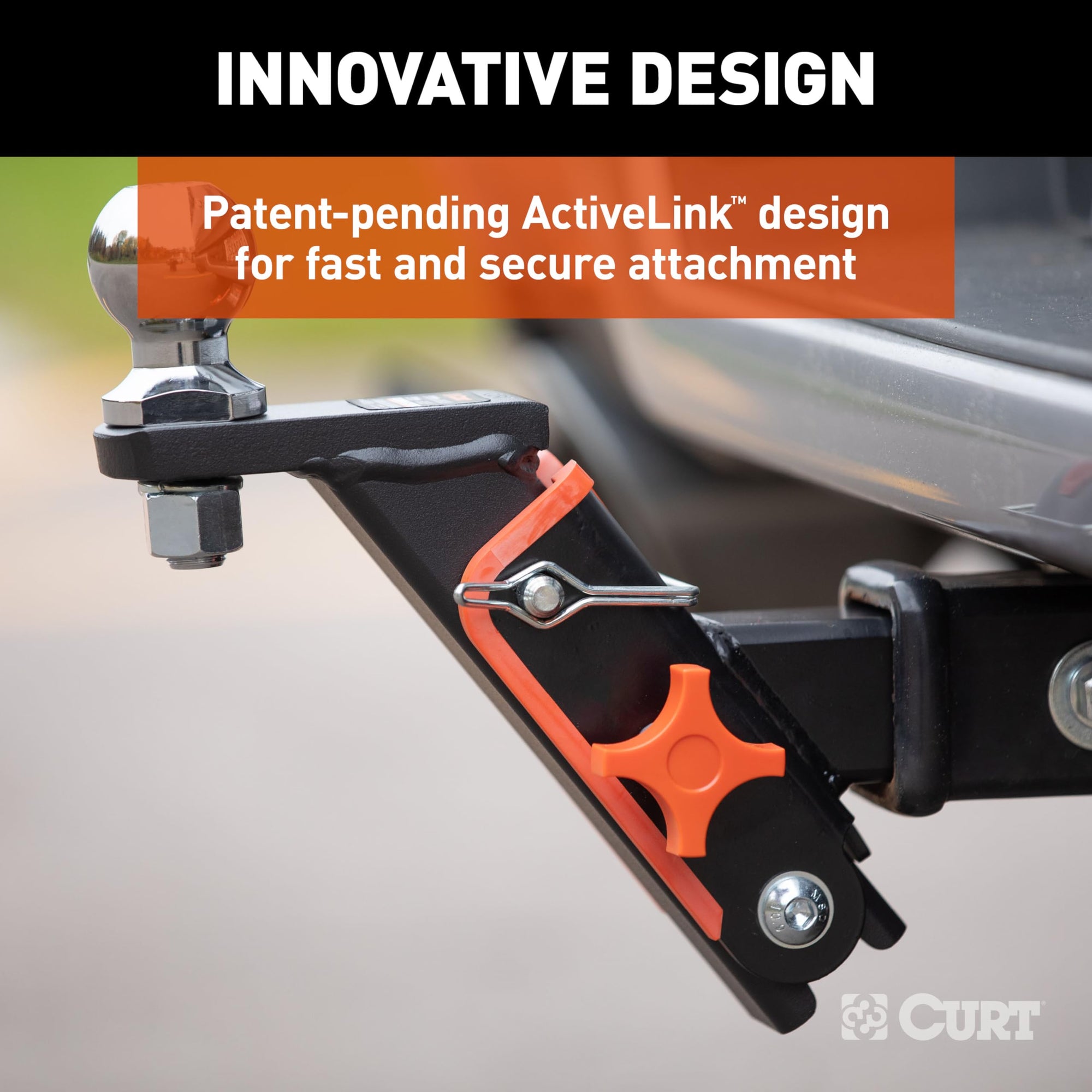 CURT ActiveLink Hitch Ball Mount 18416, Fits 2-Inch Trailer Couplers, 3,500 Pounds GTW