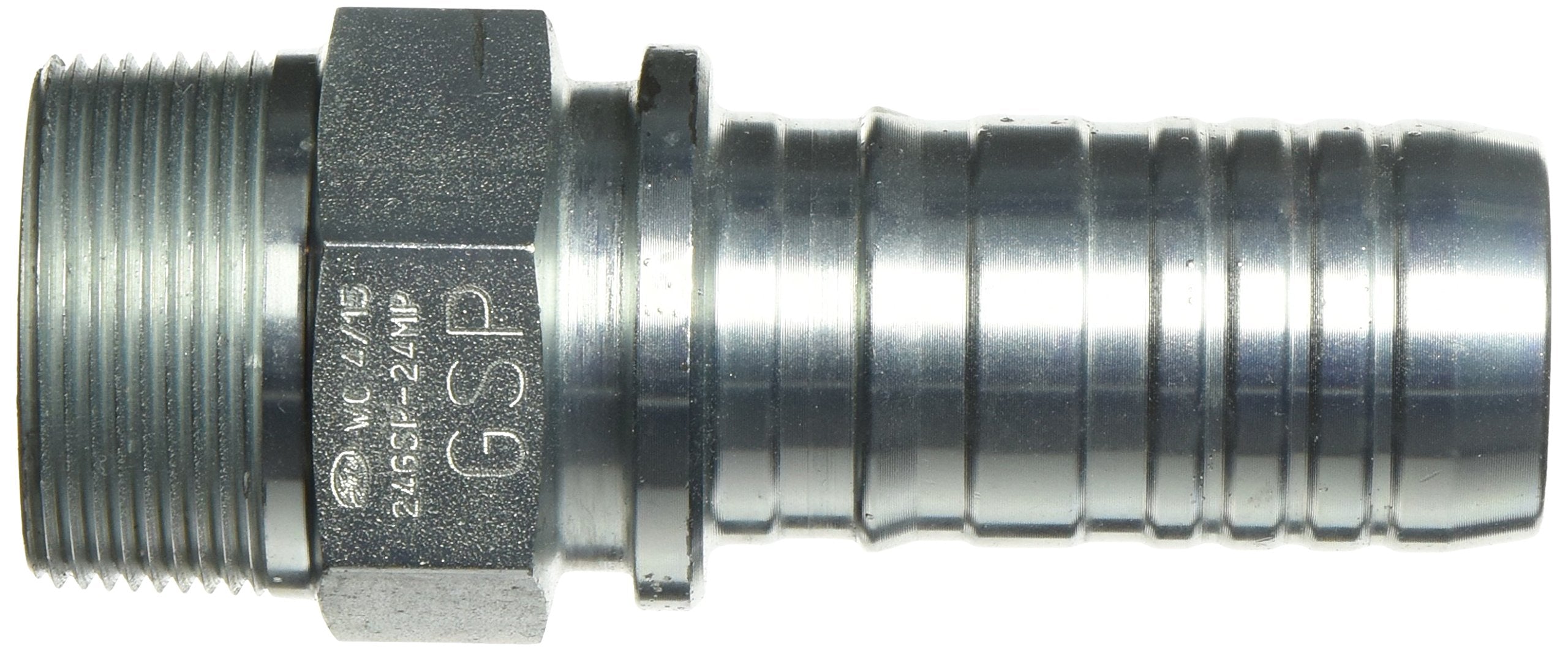 GlobalSpiral Series Gates 160-0100-2424 Couplings, Male Pipe NPTF, 30 Degree Cone Seat, 1-1/2" ID