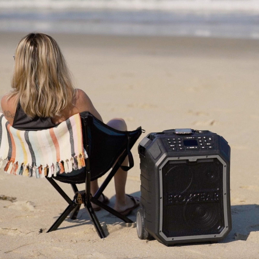 EcoBoulder MAX ECOXGEAR Rugged Waterproof Floating Portable Bluetooth Wireless 120-Watt Smart Speaker with Party Lights