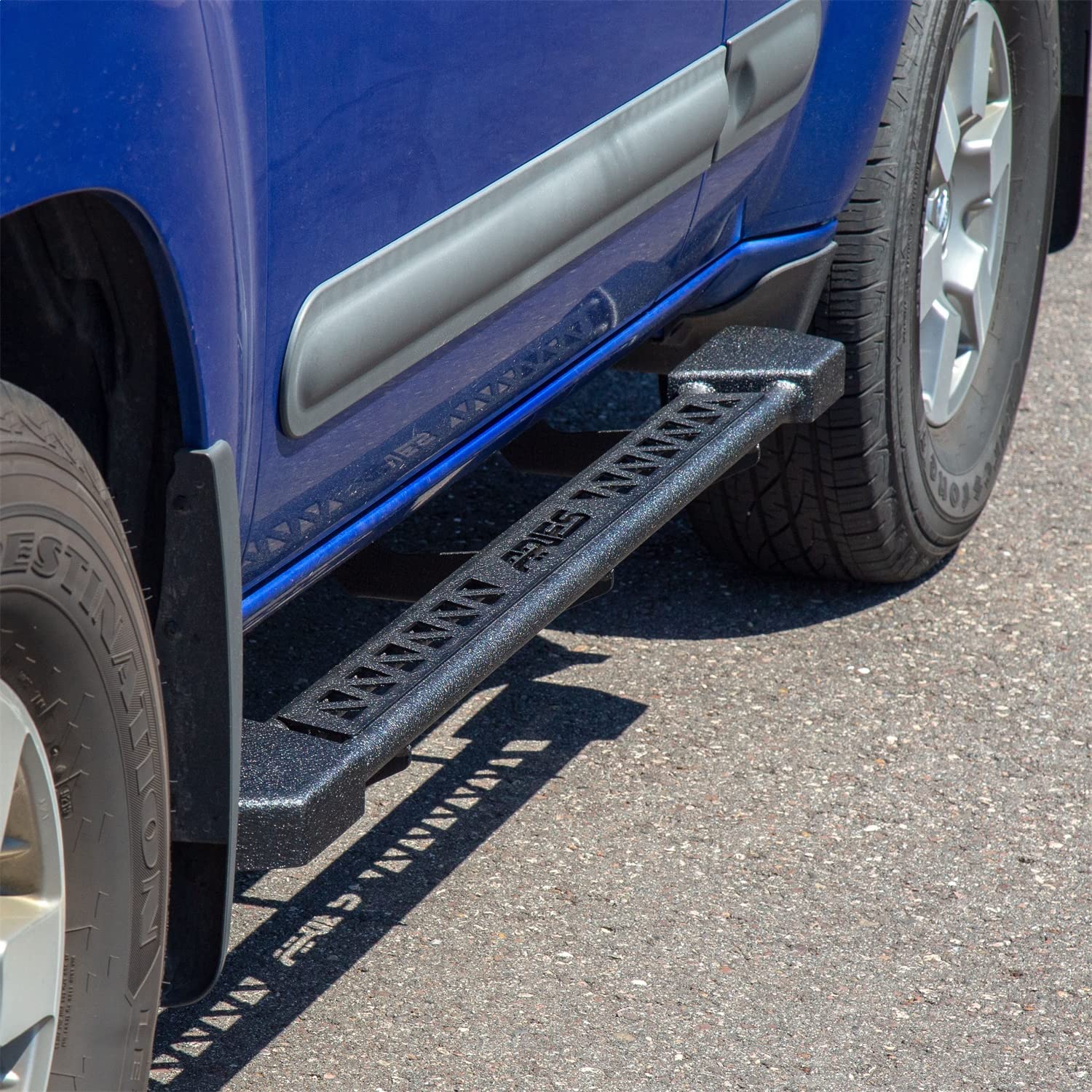 Black Steel ARIES Rocker Step Guard Running Boards, Select Nissan Xterra