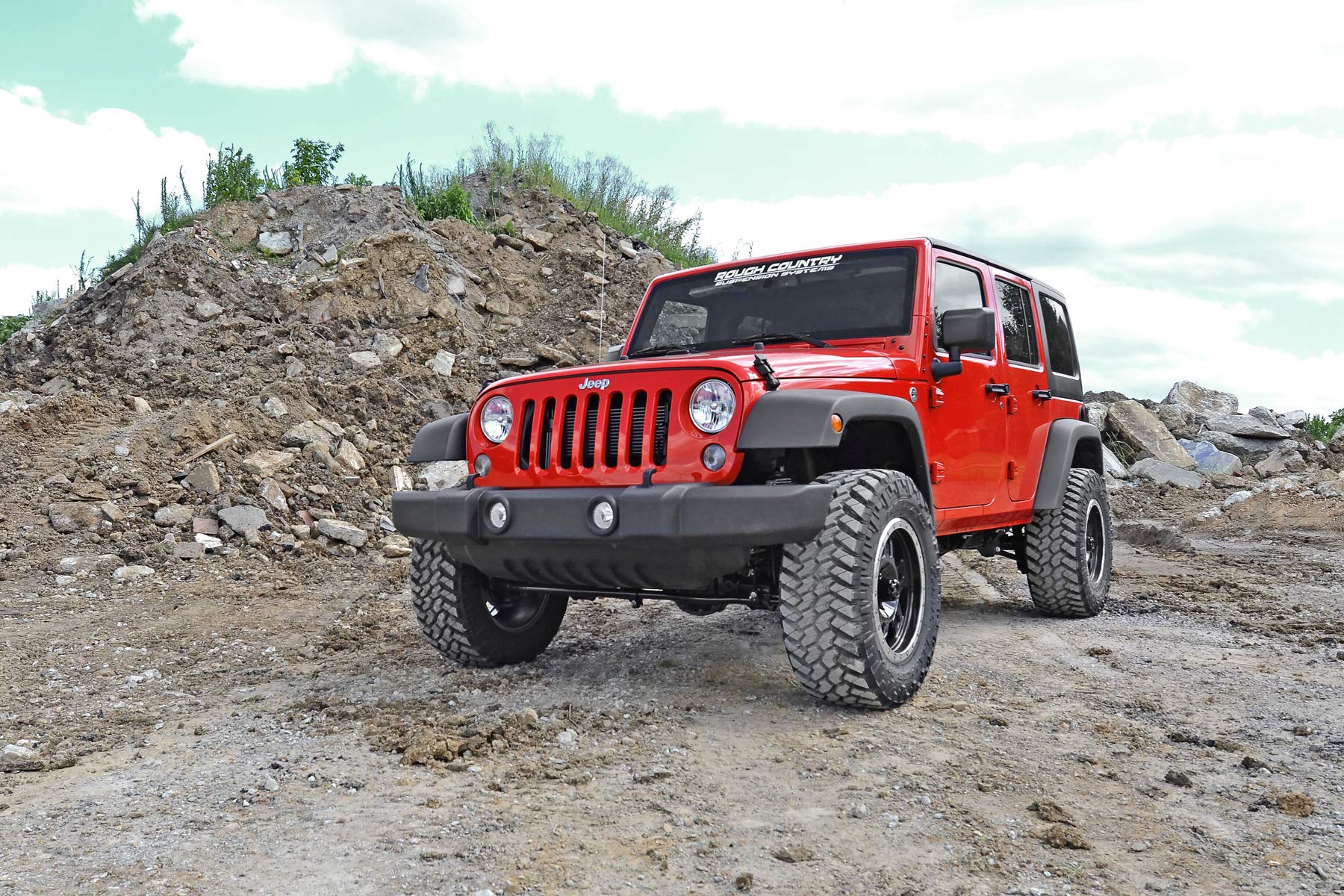 2.5" Lift Kit Rough Country for 2007-2018 Jeep Wrangler JK - 656