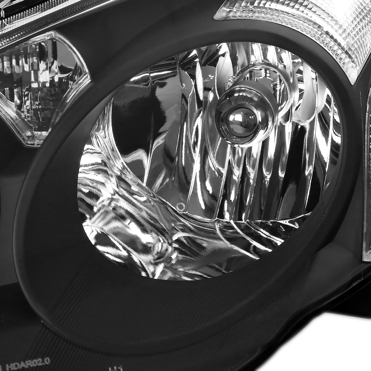 LH-RSX02JM-RS Spec-D Tuning Headlights- Black With Clear Reflector ACURA RSX 02-04