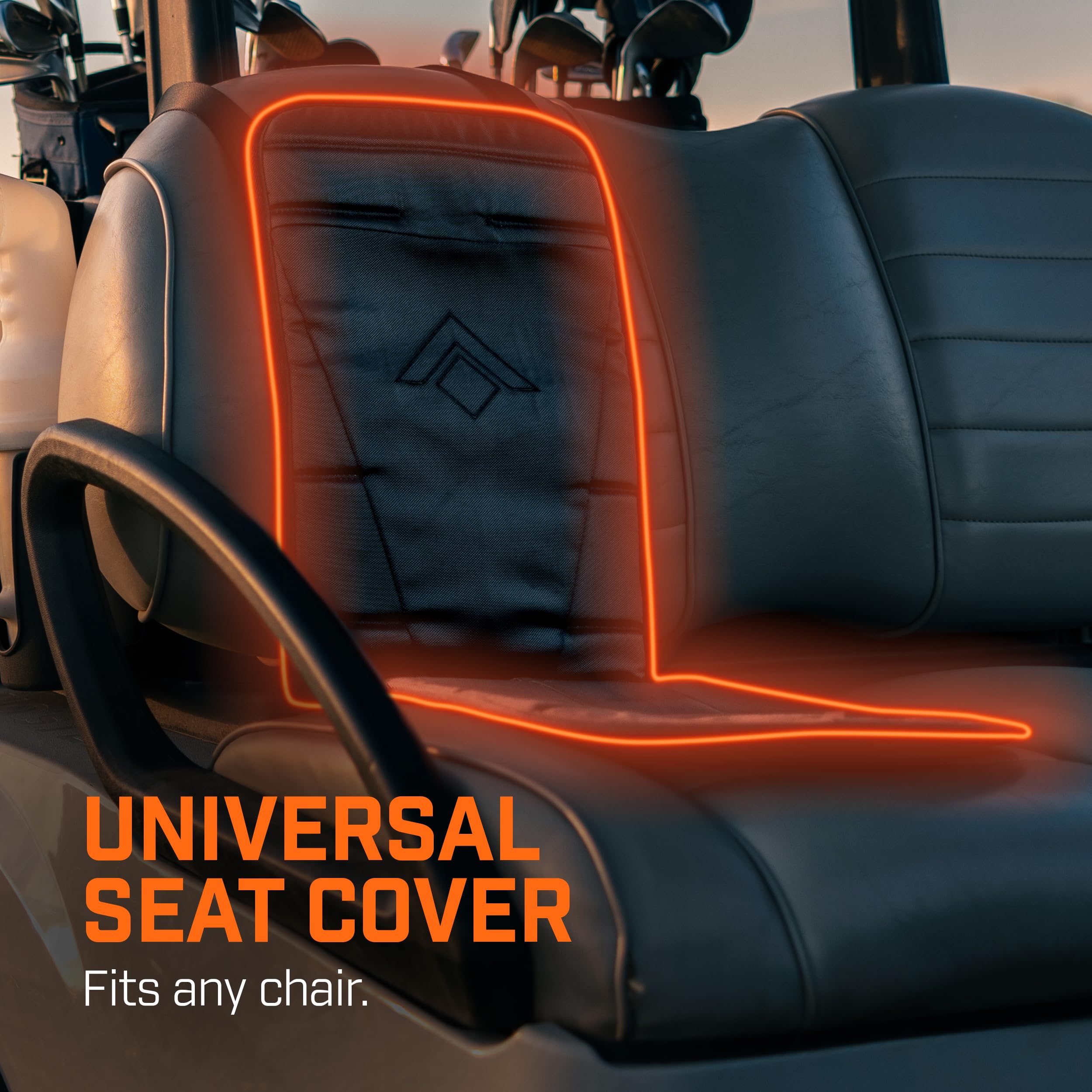 Rechargeable THAW Heated Seat Cover with Power Bank | USB-C Rechargeable, Max 5 Hour Run Time, Universal Fit, Folding Design, Adjustable Anchor Straps