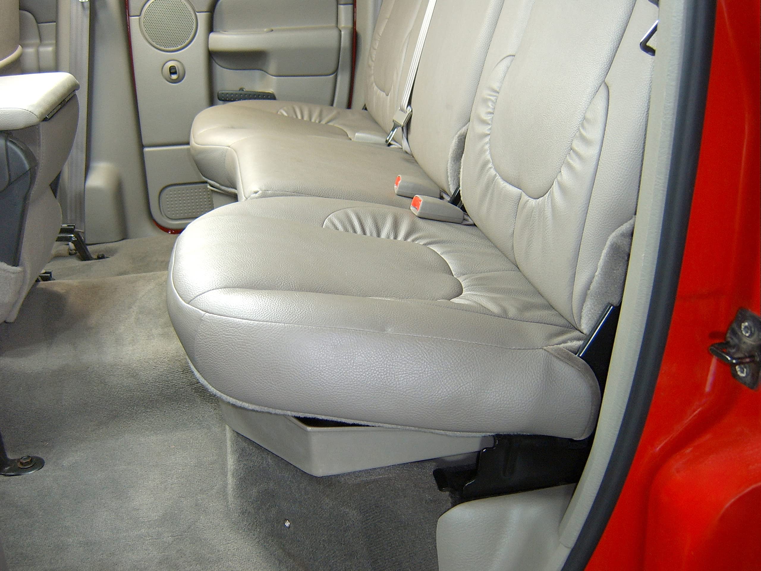 Under Seat Storage DuHa 30017 fits 2002-2024 Ram 1500 & 2003-2026 2500/3500 Quad Cab/Crew Cab (Classic Body) w/o Factory Subwoofer | Black Heavy Duty Back Seat Organizer
