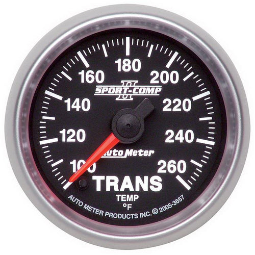 Auto Meter 3657 2-1/16" Full Sweep Electric Transmission Temperature Gauge 100-260 F