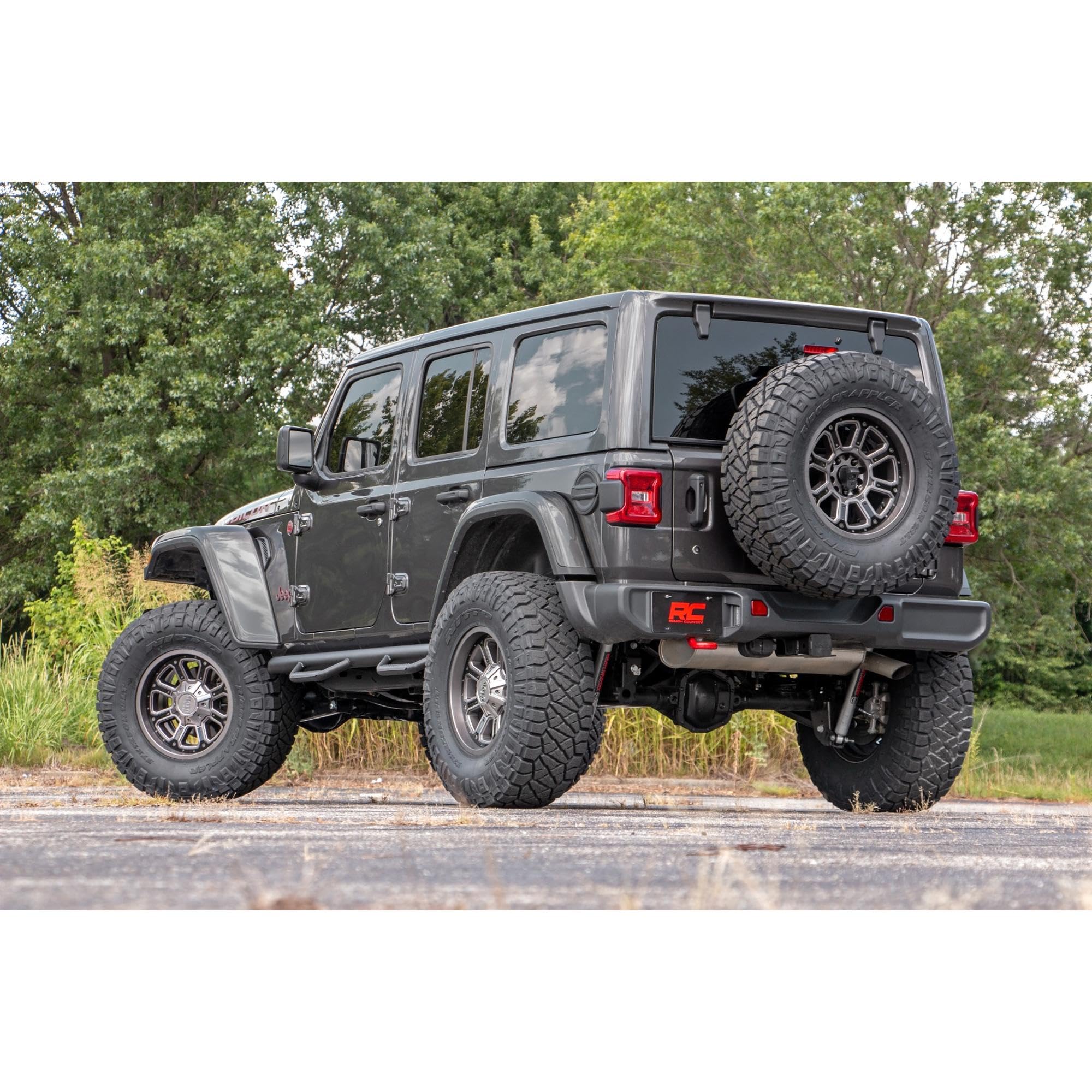 3.5" Rough Country Lift Kit w/ N3 Shock Absorbers for Jeep Wrangler Rubicon 4-Door (2024-2025) - Includes Front & Rear N3 Shocks, Adjustable Lower Control Arms, Coil Springs