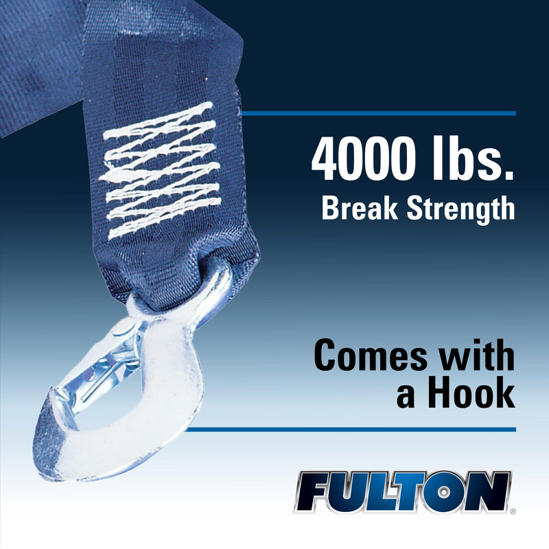 Fulton Trailer Winch Accessory 501208, Strap w/Hook, 2 Inch x 12 Foot